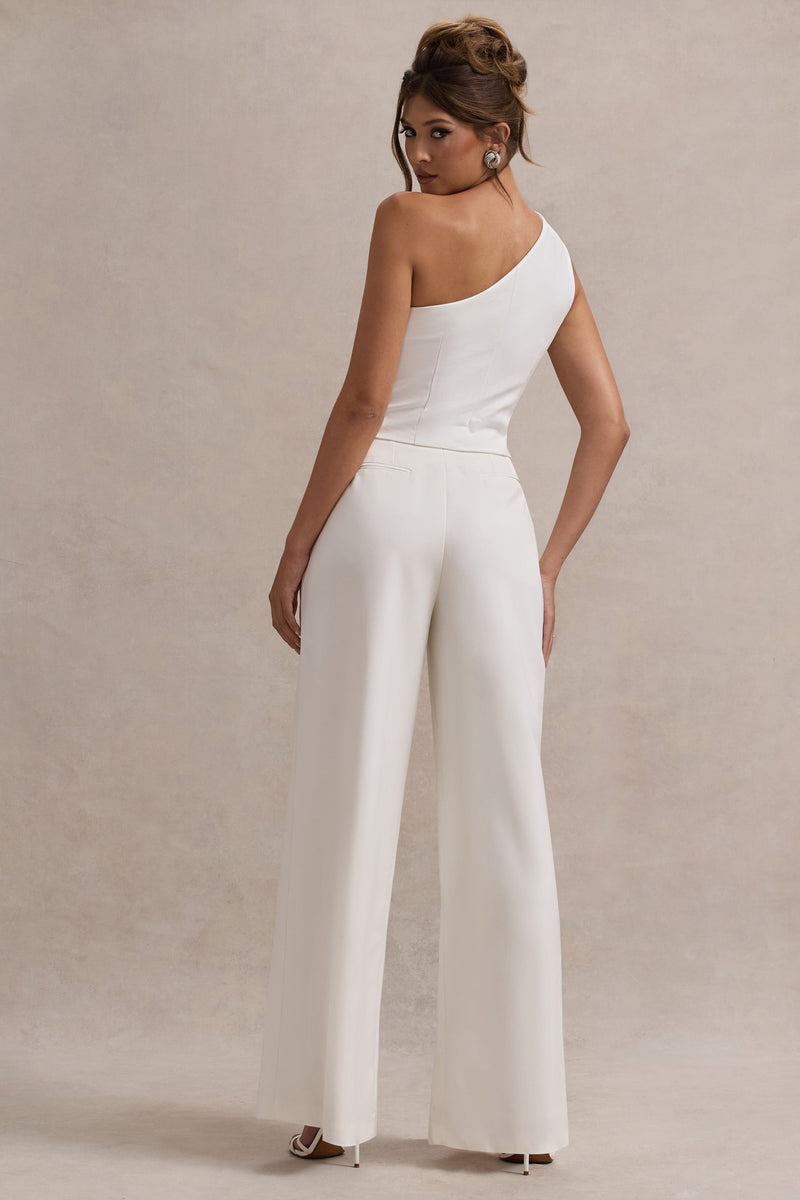 CAMELIA WIDE-LEG PLEATED TROUSERS