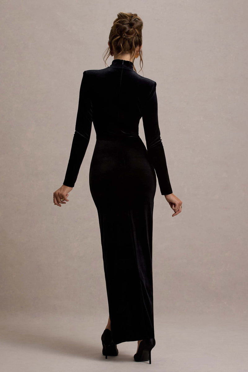 SORIN TR Stretch Velour Sleeves Dress 黒 SORIN（ソリン ）の「TR Stretch Velour Sleeves Dress（ワンピース