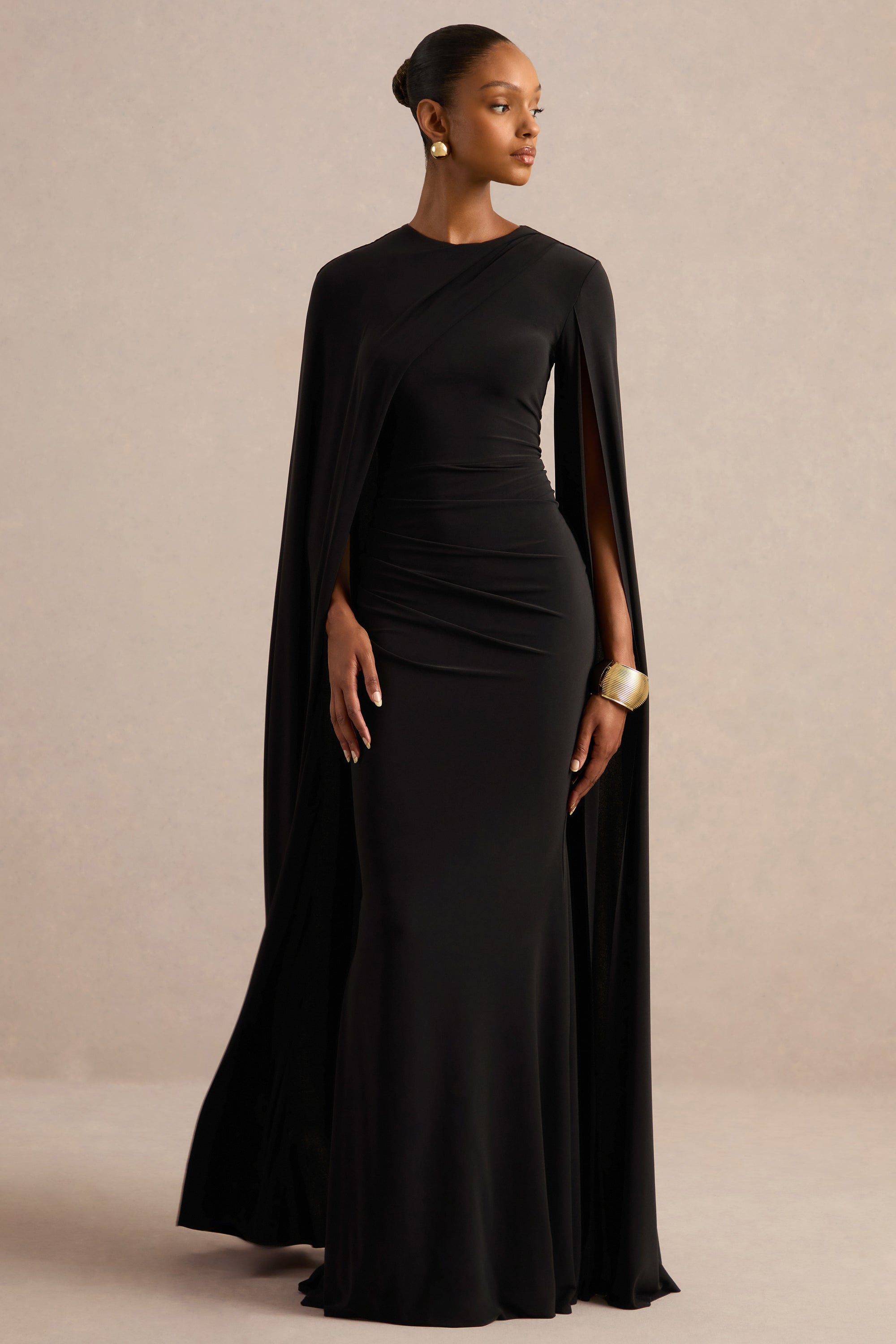 ECM_HR_CL129887002 - Magdelena _ Black Asymmetric Cape Maxi Dress2.jpg
