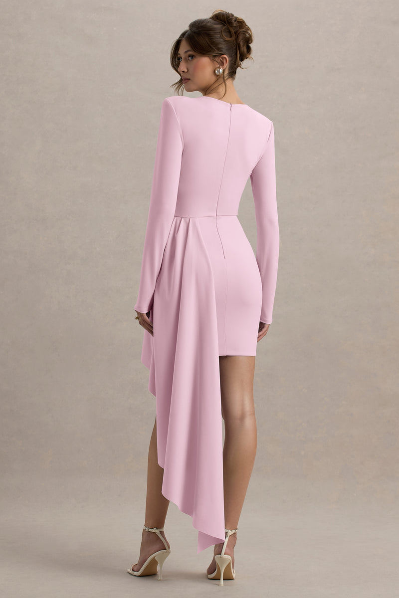 light pink long sleeve skater dress Skater Dresses | Mini Skater Dresses
