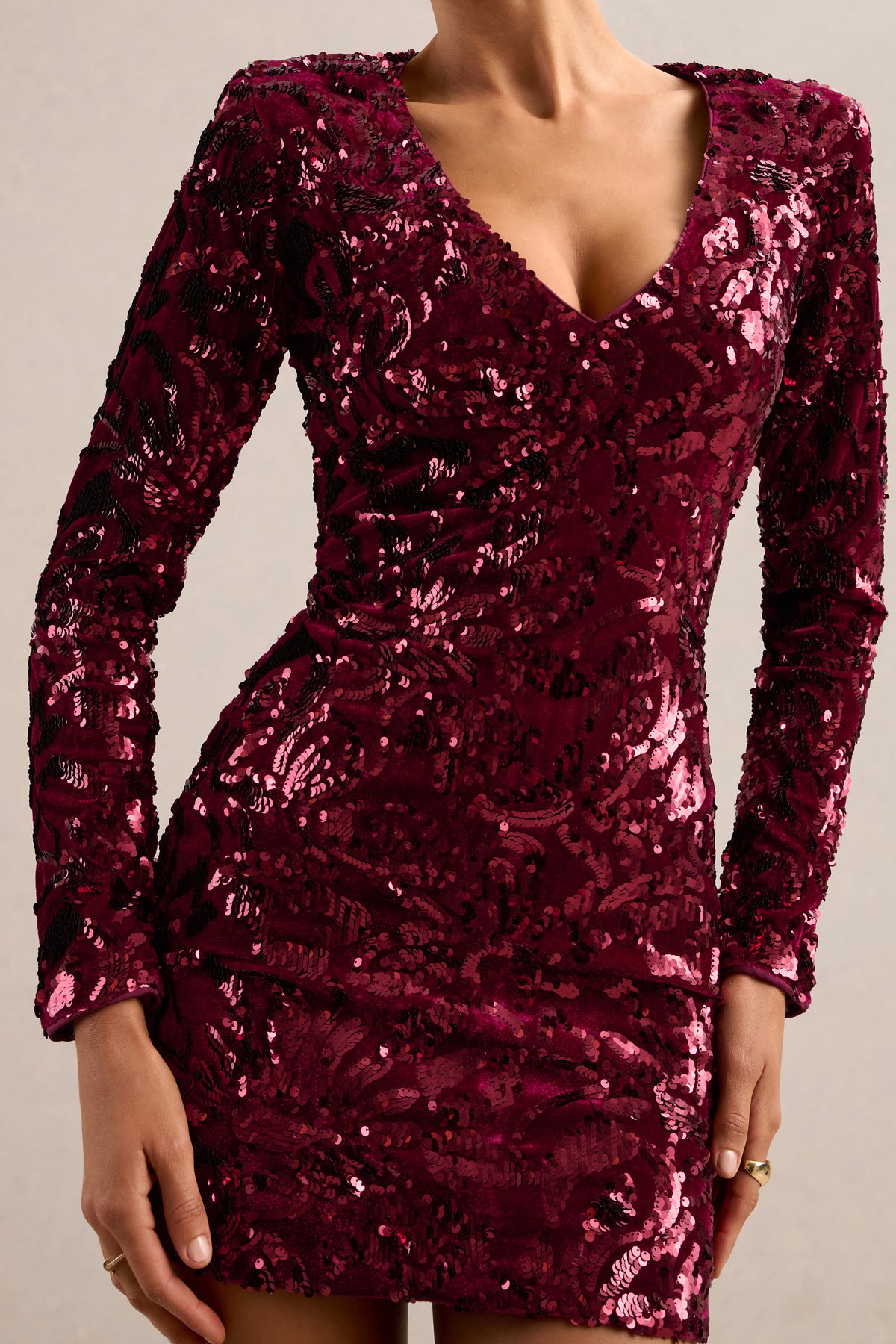 ECM_HR_CL136702037 - Ritz _ Burgundy Sequin Plunge-Neck Mini Dress With Long Sleeves4.jpg