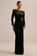 ECM_HR_CL136959002 - Perrin _ Black Velvet Crew-Neck Maxi Dress With Embellished Cuffs1.jpg