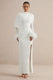 ECM_HR_Gatsby White High-Neck Maxi Dress With Feather Trim Cuffs CL136990110 CL138534110 _0281.jpg