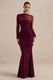ECM_HR_CL136998102 Deema | Burgundy Jersey High Neck Long Sleeve Maxi Dress With Ruching.jpg