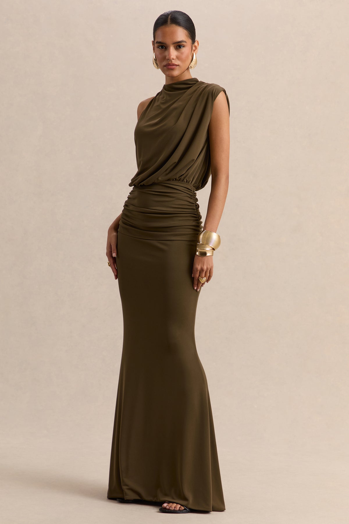 ECM_HR_CL137014035 - Umaira - Khaki High-Neck Maxi Dress 02.jpg
