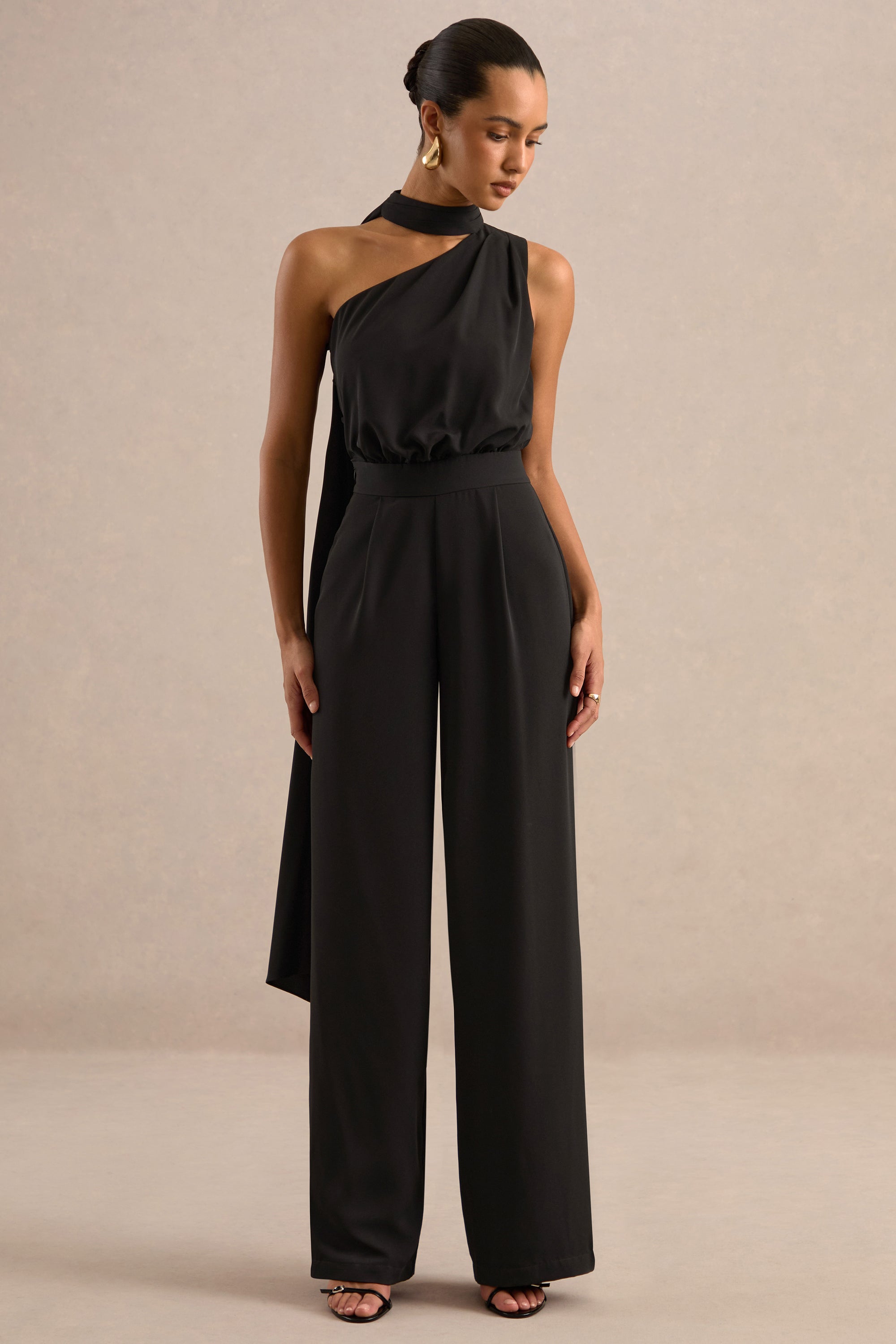 ECM_HR_CL137144001 - Gliselle Black Asymmetric-Neck Jumpsuit With Scarf Detail2.jpg