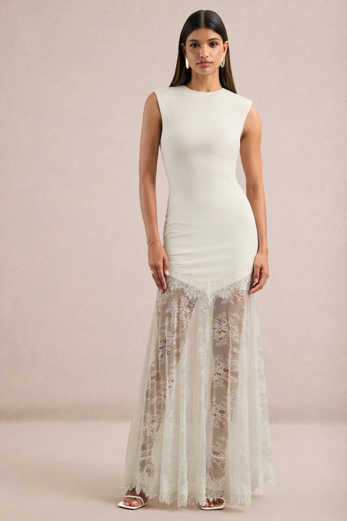 ECM_HR_CL137240110 - Fianna _ White Sleeveless Fitted Maxi Dress with Sheer Lace Skirt0.jpg