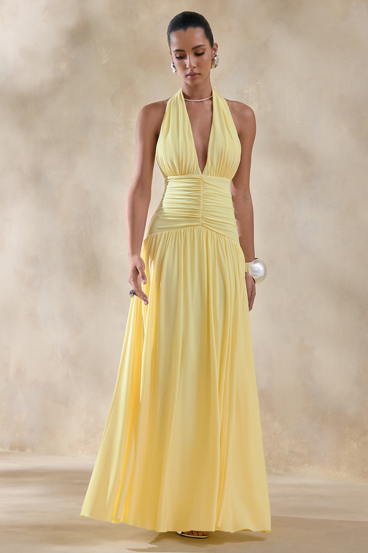 CL137280121 - Bettina | Lemon Plunge-Neck Maxi Dress With Gathered-Detailing 06.jpg