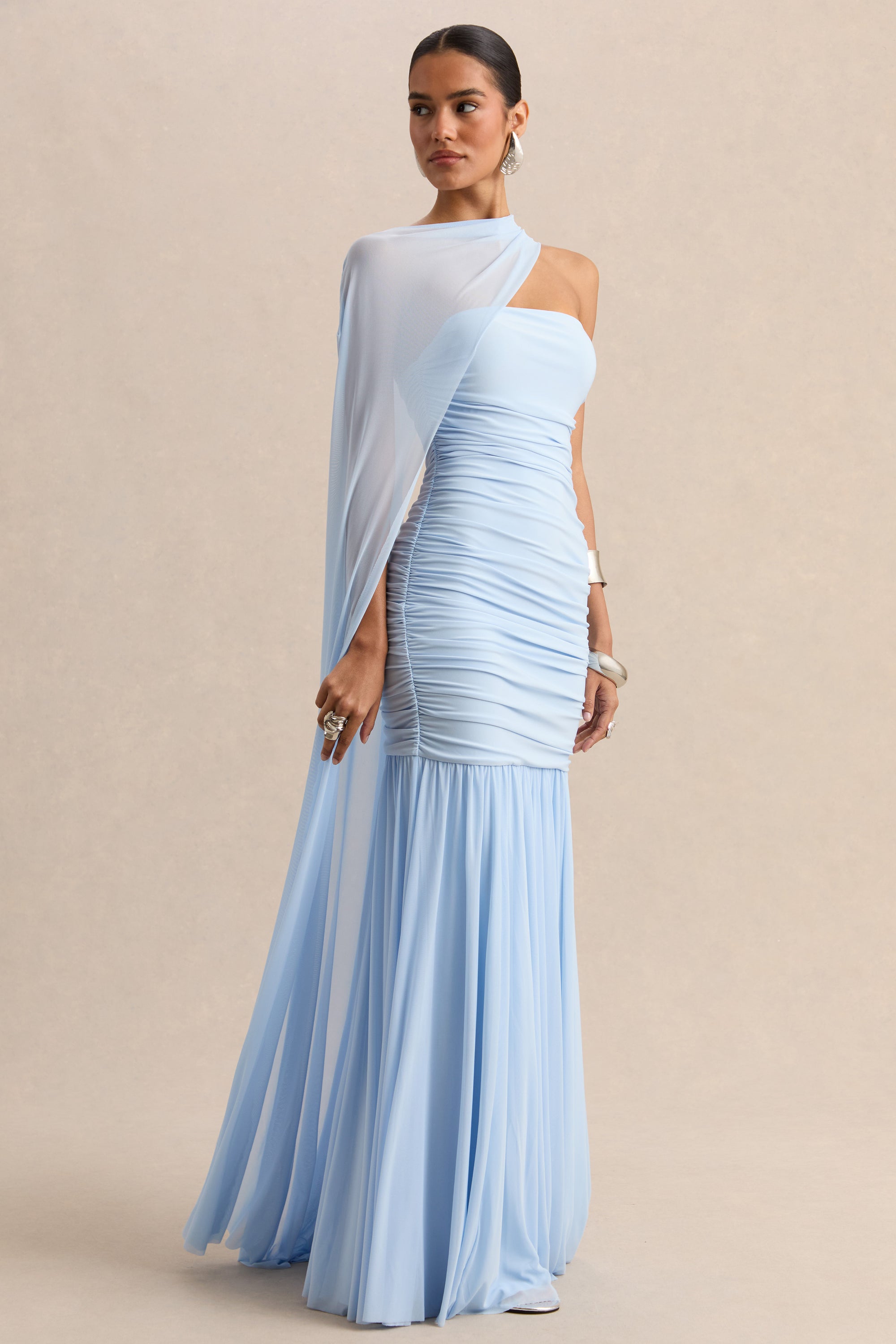 ECM_HR_CL1CL137316016 - Ivanka - Powder Blue Bandeau Maxi Dress With Cape Sleeve 03.jpg