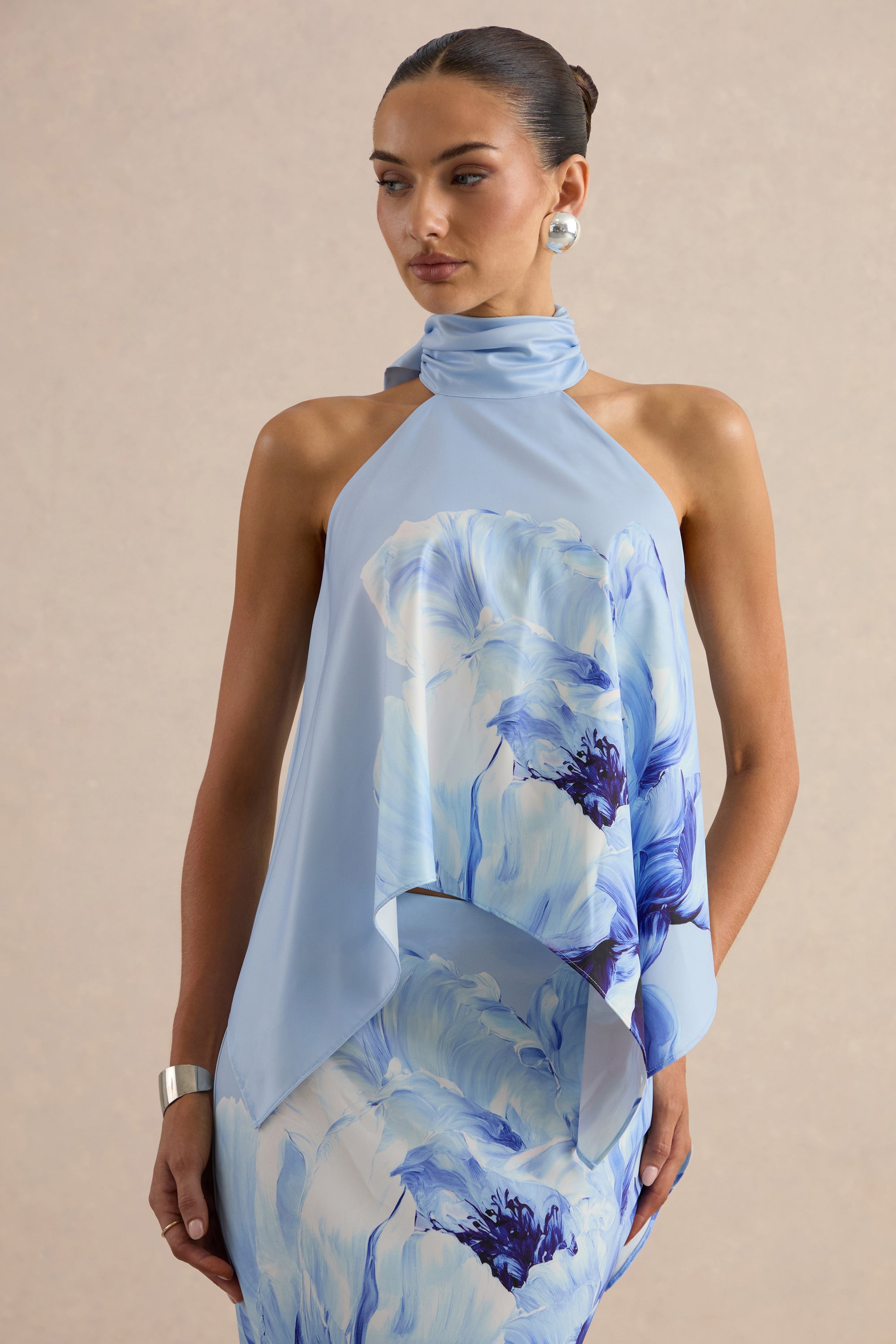 CL137321013 - Sancelle | Blue Border Floral Print Matte Satin Halter-Neck Top 7.jpg