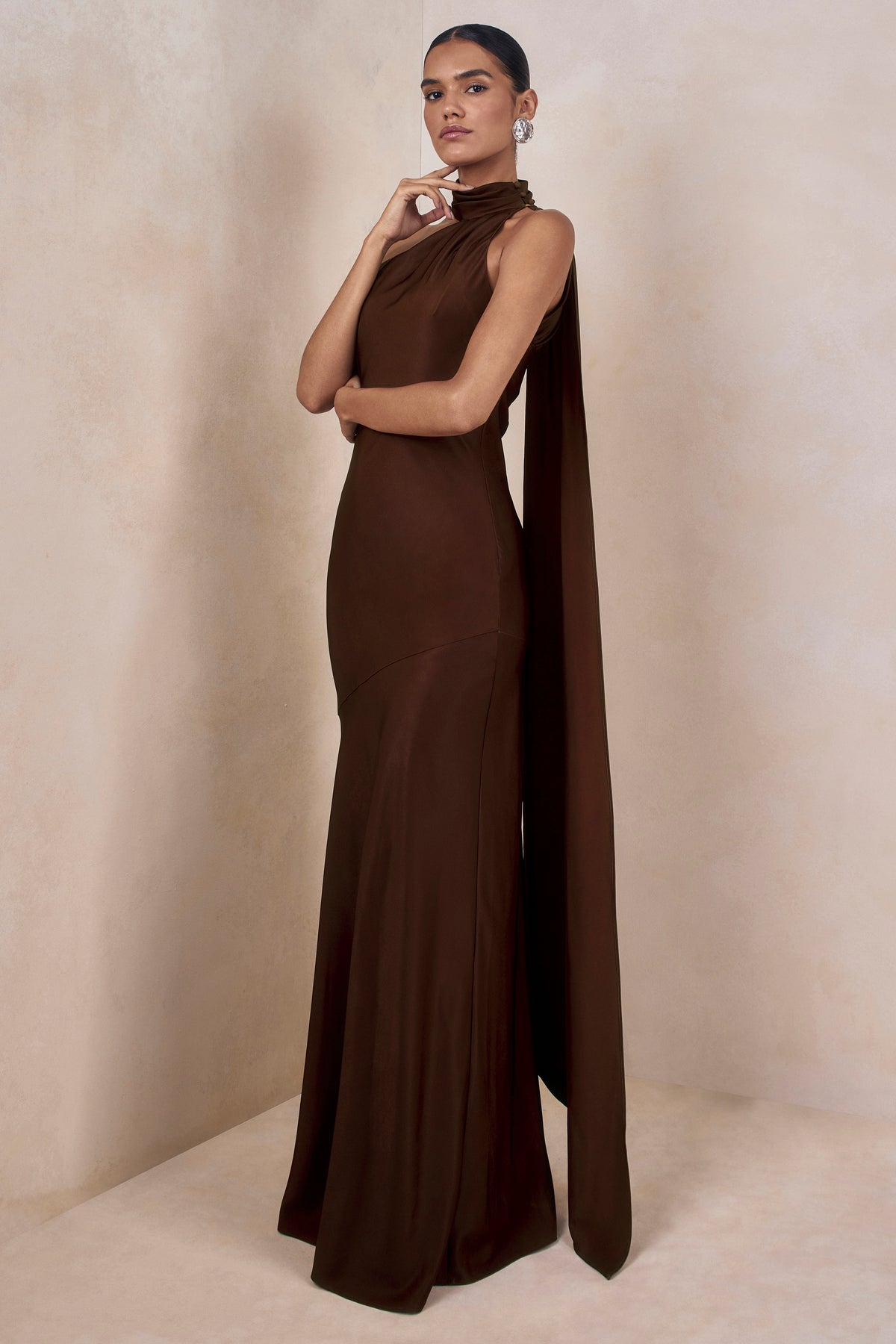 ECM_HR_CL137329022 - Cara _ Brown Satin High-Neck Maxi Dress 2.jpg