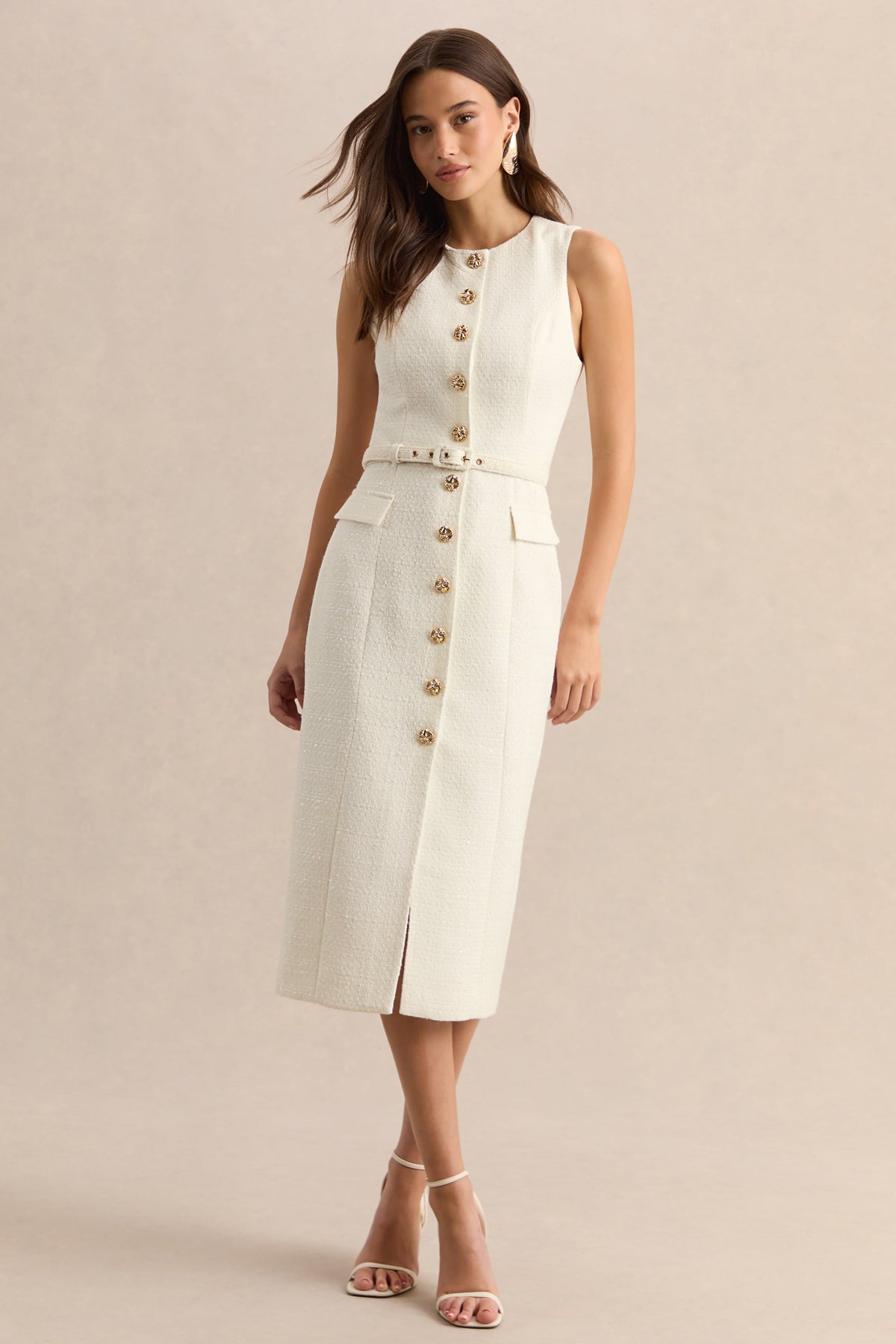 CL13734511206_ECM_HR_CL137345112---Clea-_-Cream-Crew-Neck-Belted-Midi-Dress-With-Front-Pockets-02H
