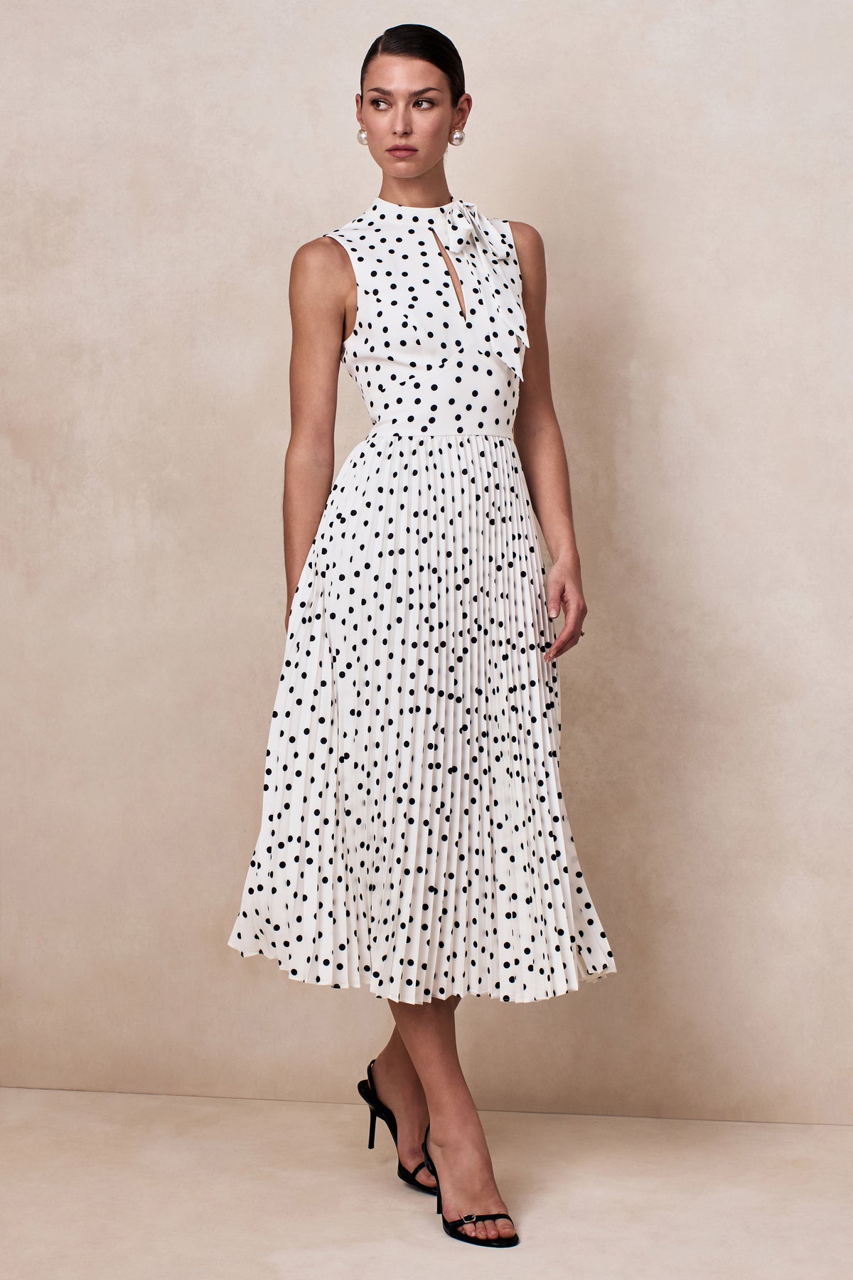 ECM_CL137387110 - Avalon _ White Polka Dot Scarf-Neck Midi Dress With Pleated Skirt 01.jpg