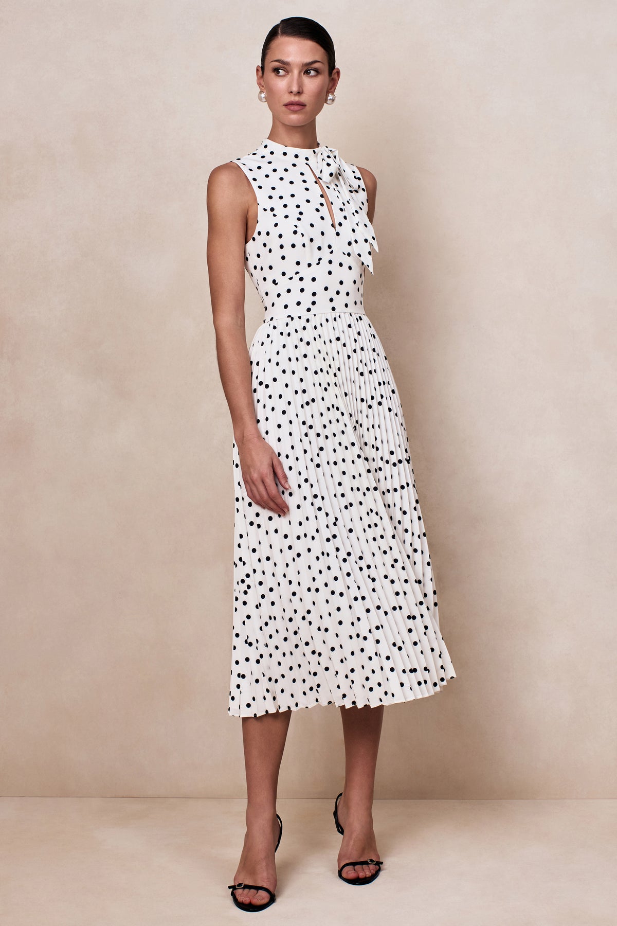 ECM_CL137387110 - Avalon _ White Polka Dot Scarf-Neck Midi Dress With Pleated Skirt 03.jpg