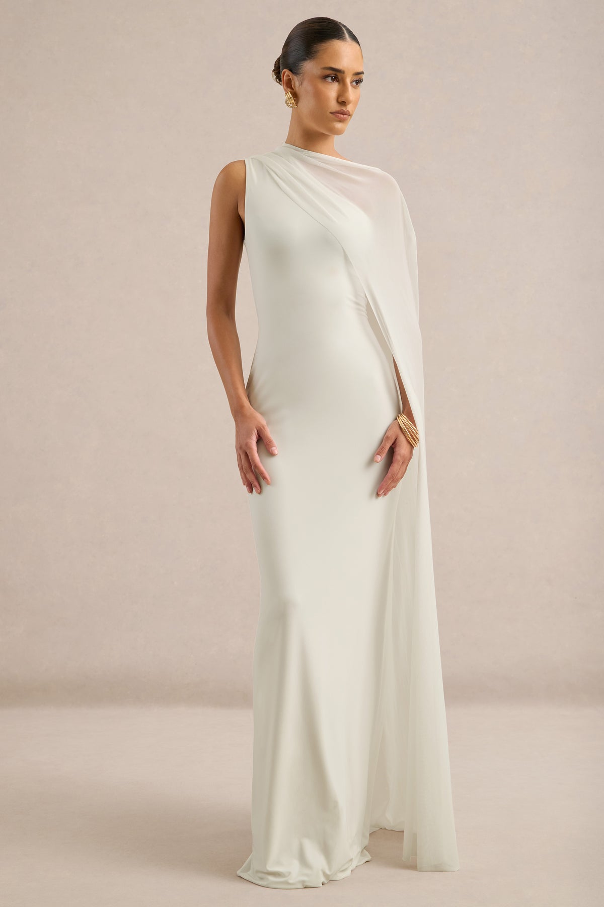 ECM_HR_CL137449110 - Mirelle _ White High-Neck Maxi Dress With Cape-Sleeve2.jpg