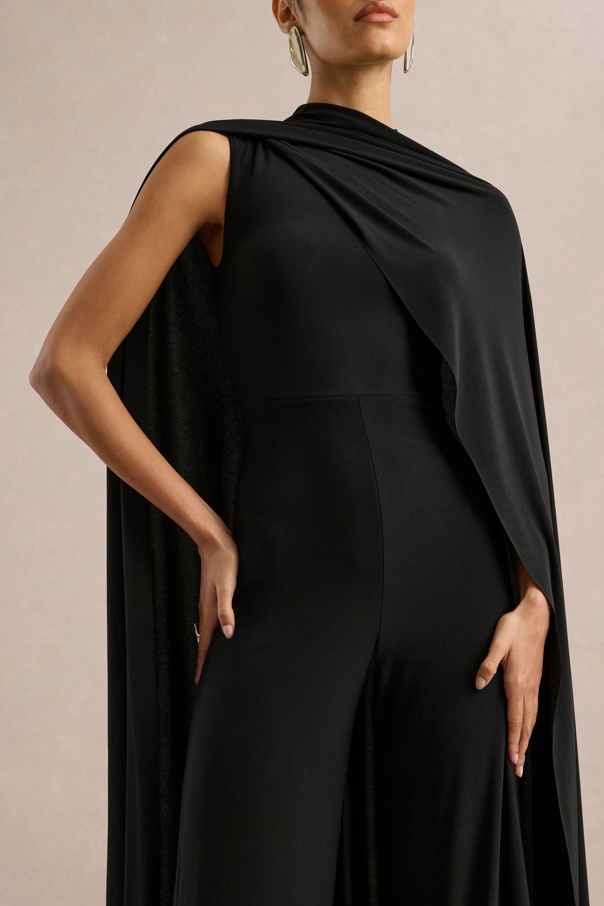 ECM_HR_CL137502001 - Seema _ Black High-Neck Jumpsuit With Cape3.jpg