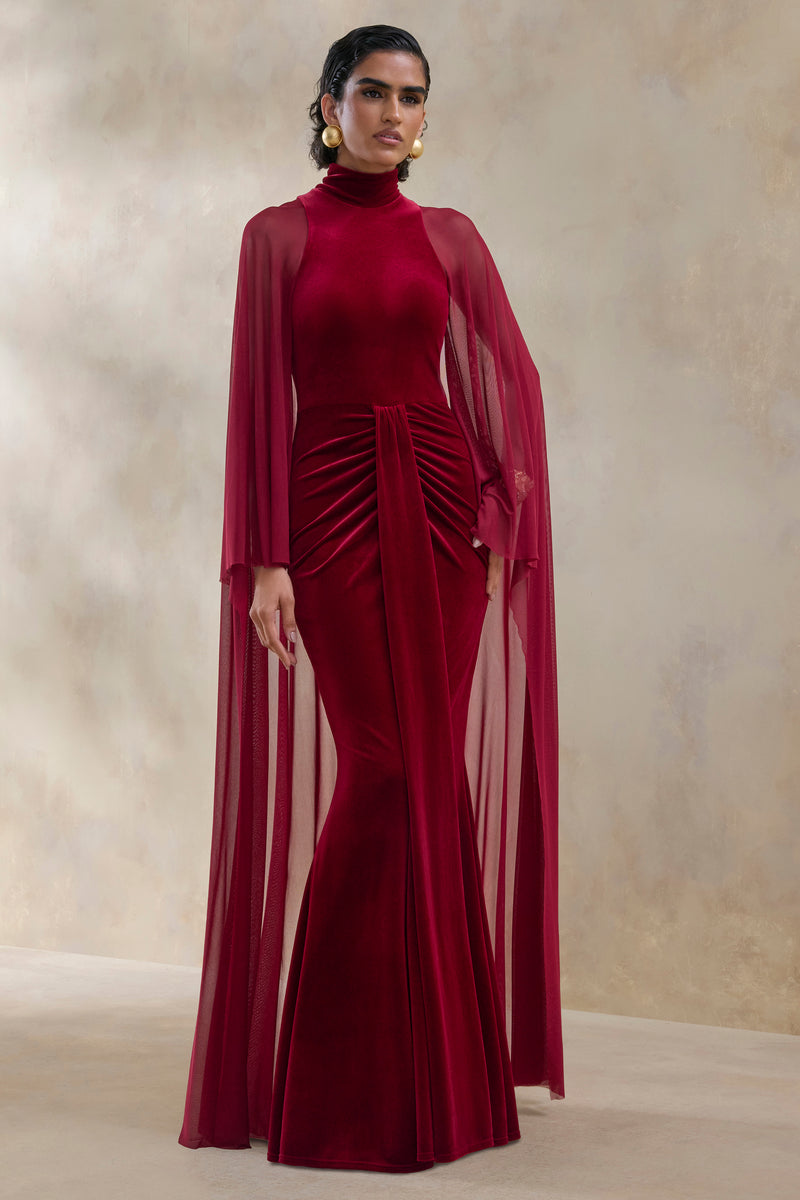 ECM_HR_CL137538102 - Adoring | Burgundy Velvet High-Neck Maxi Dress 2.jpg