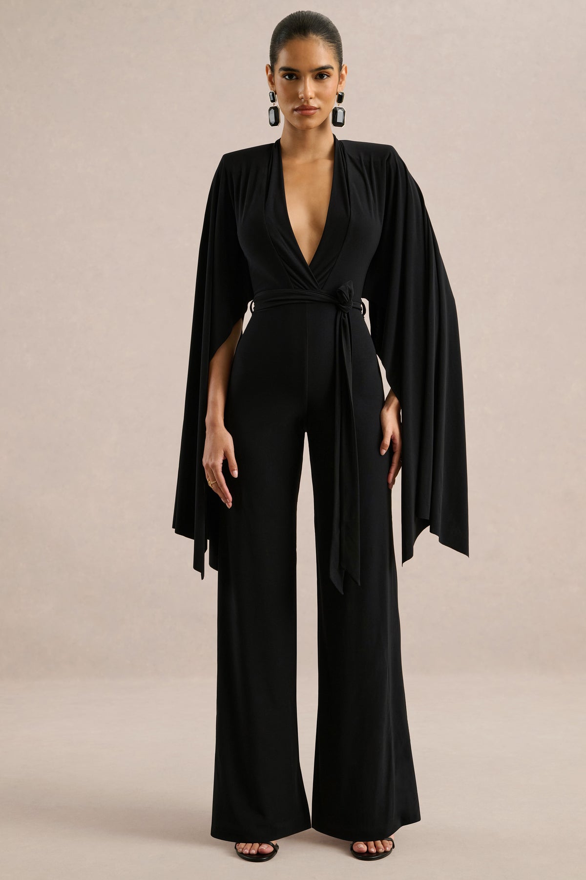 ECM_HR_CL137548001 - aurina _ Black Plunge-Neck Jumpsuit1.jpg