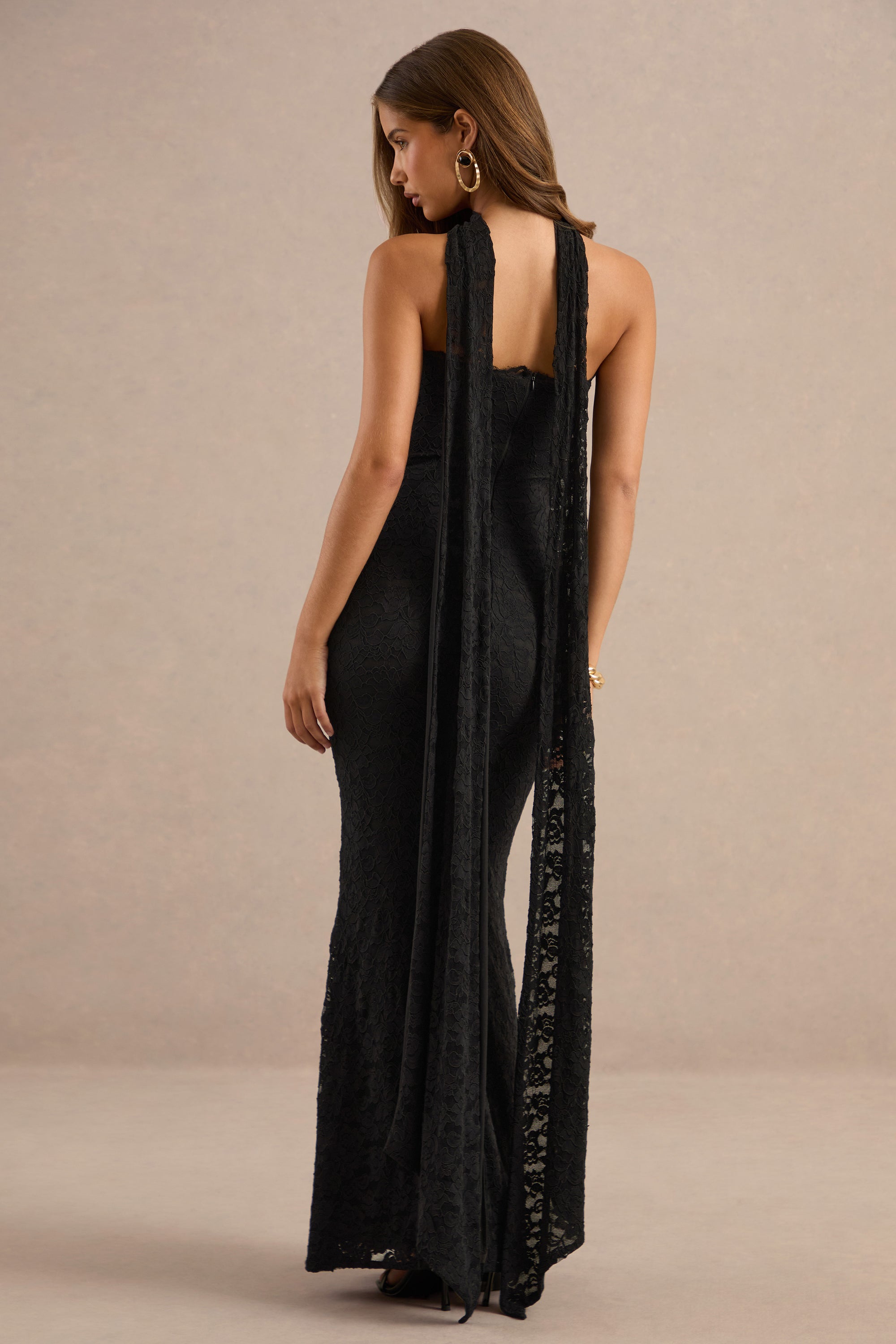 ECM_HR_CL137628001 - Massima Black Lace Bandeau Maxi Dress With Scarf-Detail5.jpg