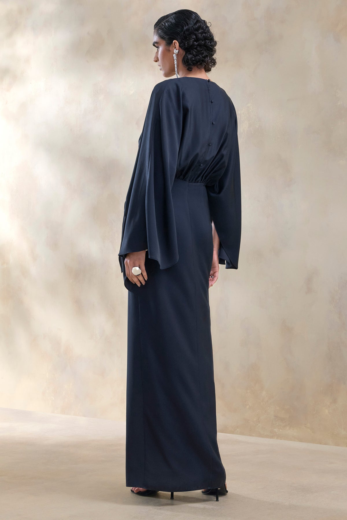 ECM_HR_CL137674010 - Delphina _ Navy Satin Maxi Dress With Gathered And Knot-Detail 2.jpg