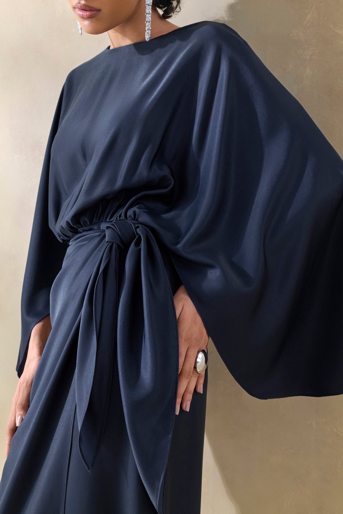 ECM_HR_CL137674010 - Delphina _ Navy Satin Maxi Dress With Gathered And Knot-Detail 4.jpg