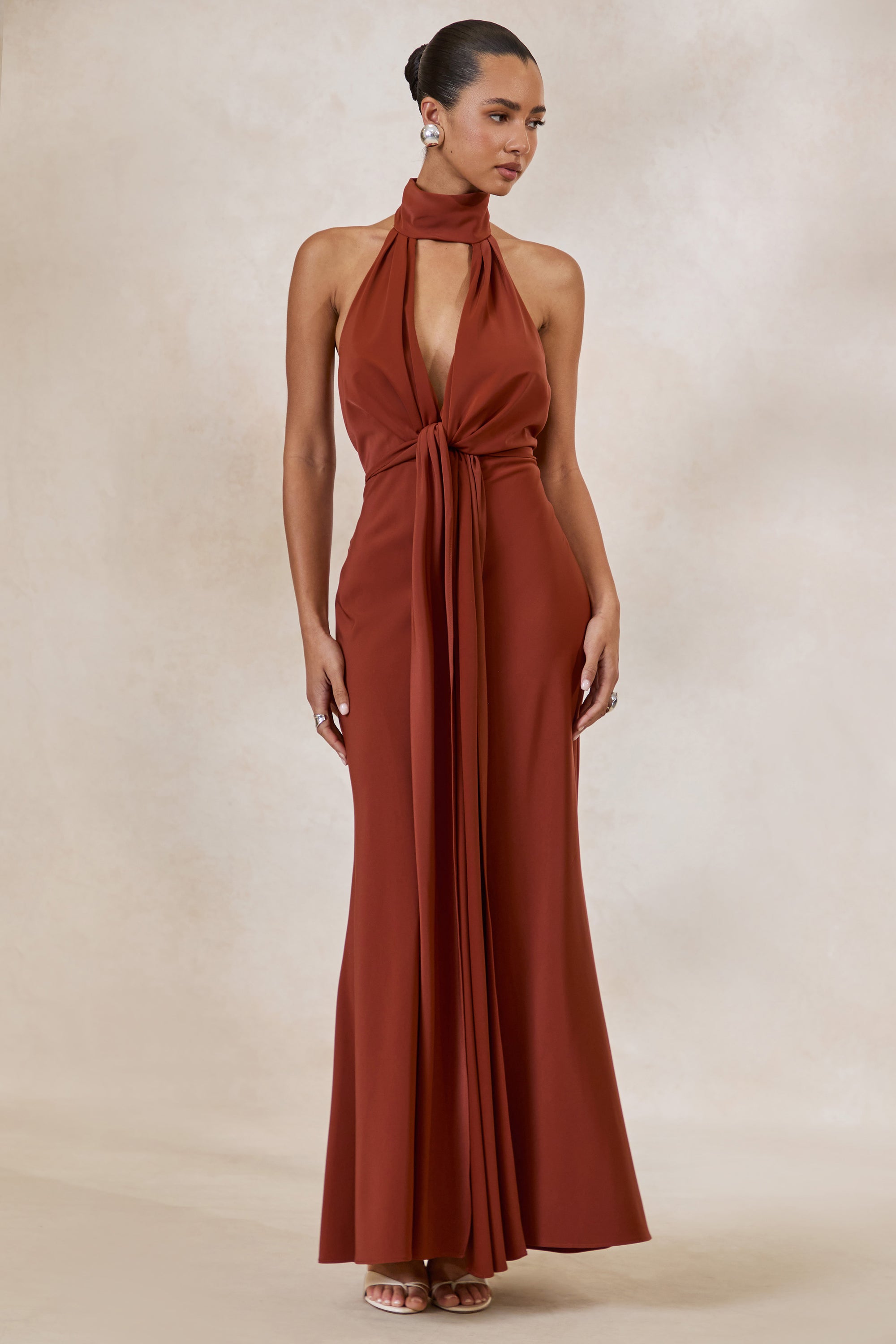 halter dress canada Open Back Halter Midi Dress