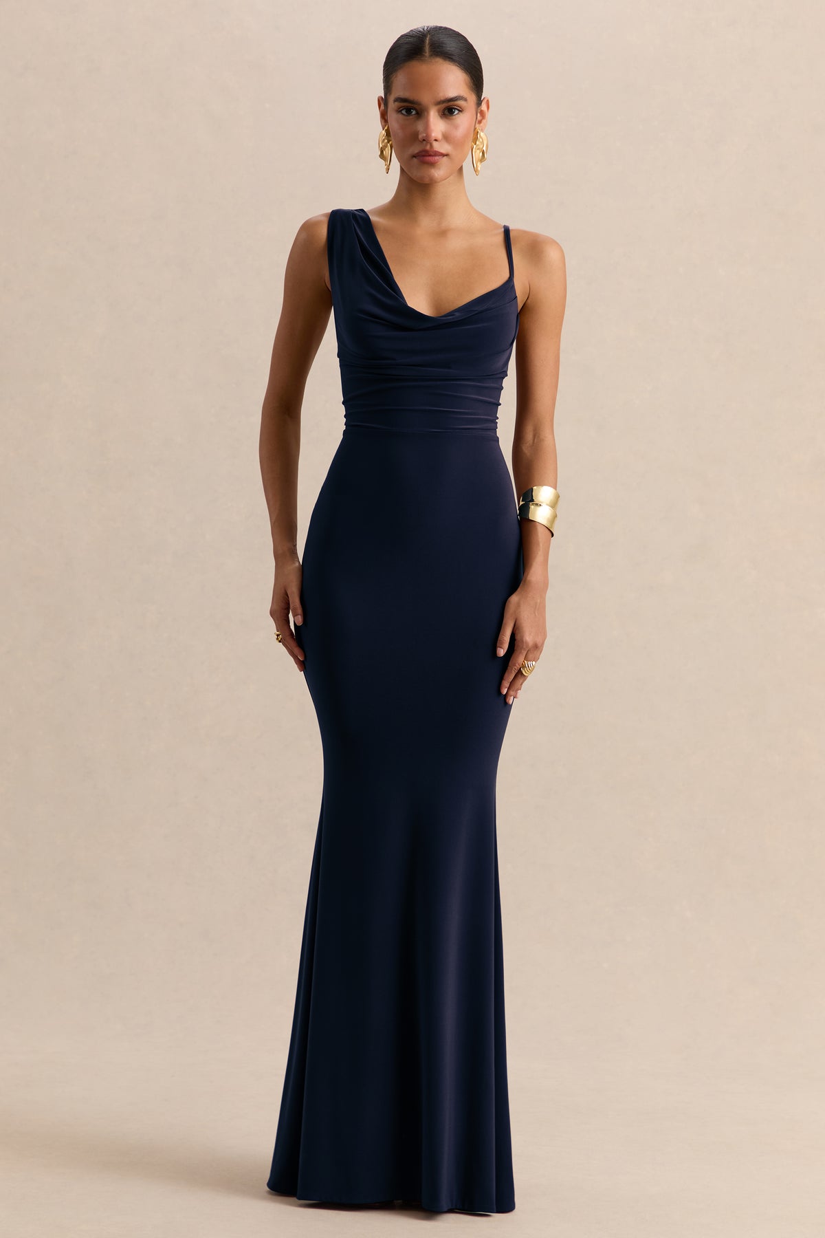 ECM_HR_CL137726010 - Armelia Navy Cowl-Neck Maxi Dress With Scarf-Detail 02.jpg