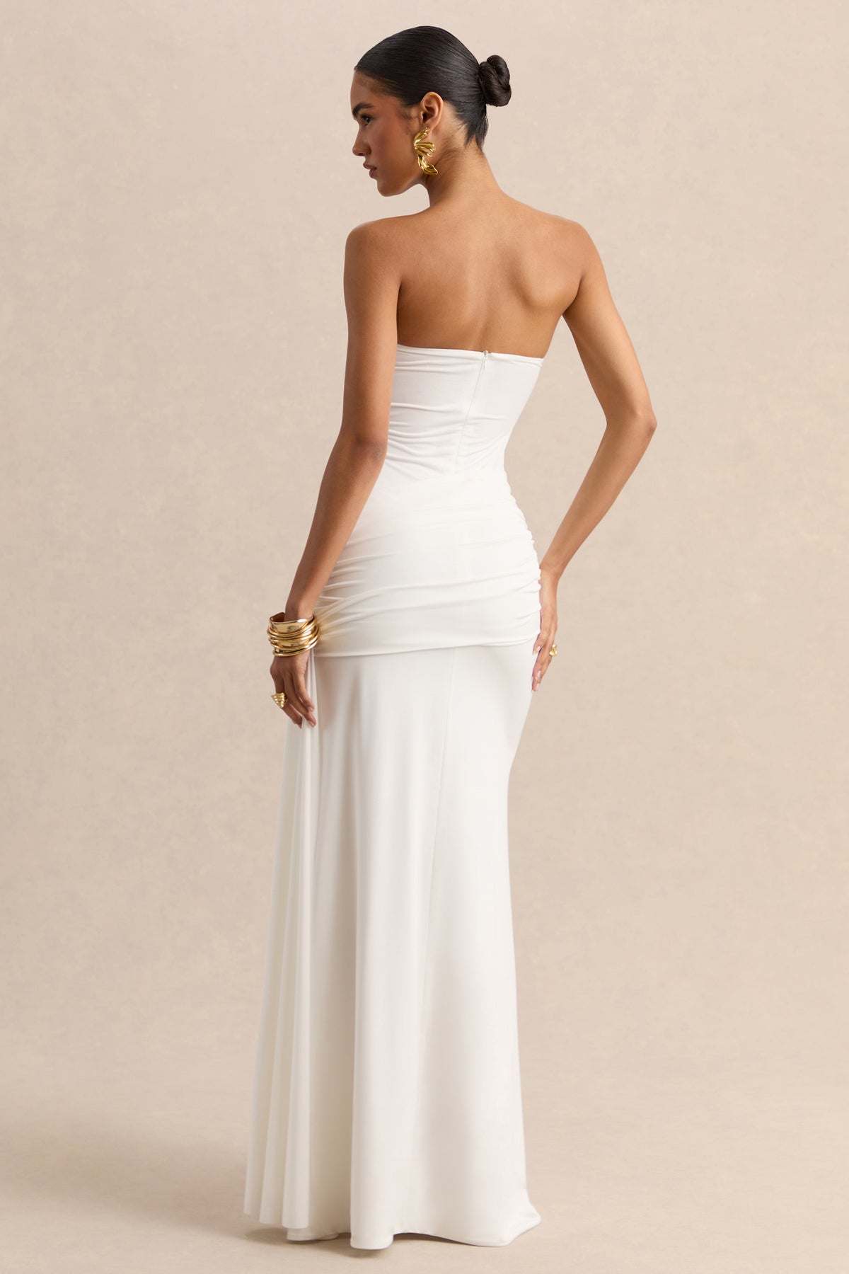 ECM_HR-CL137847110 - Liramine - White Bandeau Maxi-Dress With Gathered-Detailing And Sash 03.jpg