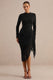 ECM_HR_CL137942001 - Laureline _ Black Lace Crew-Neck Midi Dress With Draped-Detail And Asymmetric-Hem1.jpg