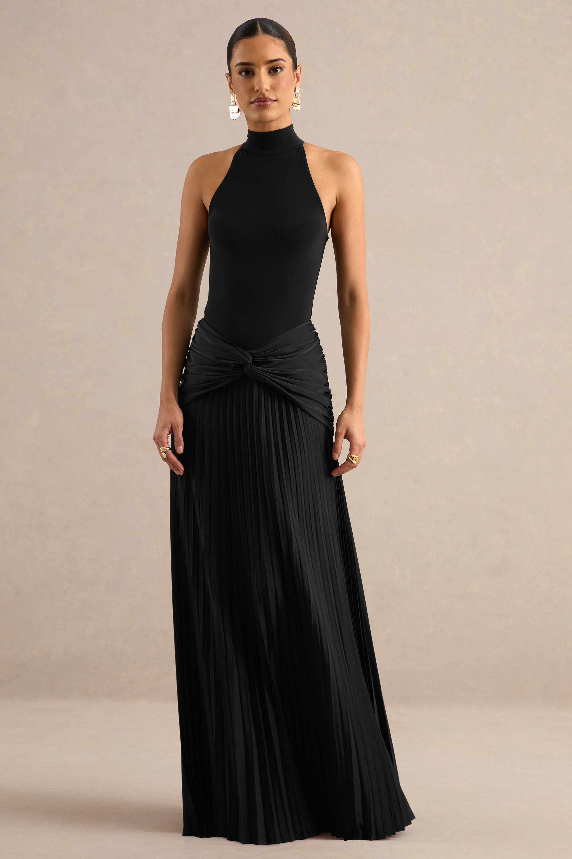 CL137963001 - Galisse _ Black Satin Maxi-Skirt With Gathered-Detailing 0.jpg