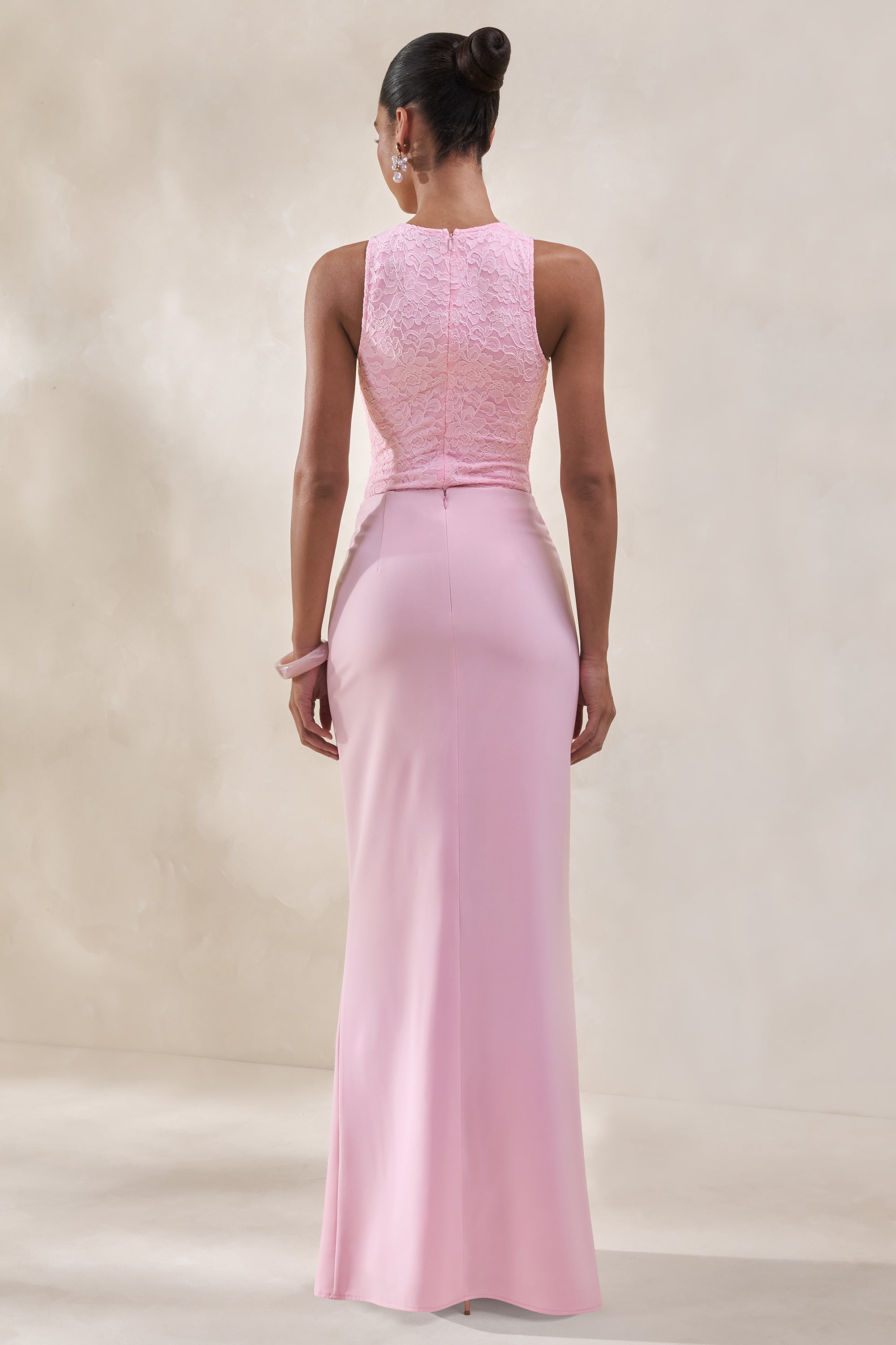 ECM_HR_CL137964084 - Setaria _ Pink Satin Maxi-Skirt With Gathered-Detailing And Sash + CL137962084 - Serale _ Pink Lace Halter-Neck Bodysuit8.jpg
