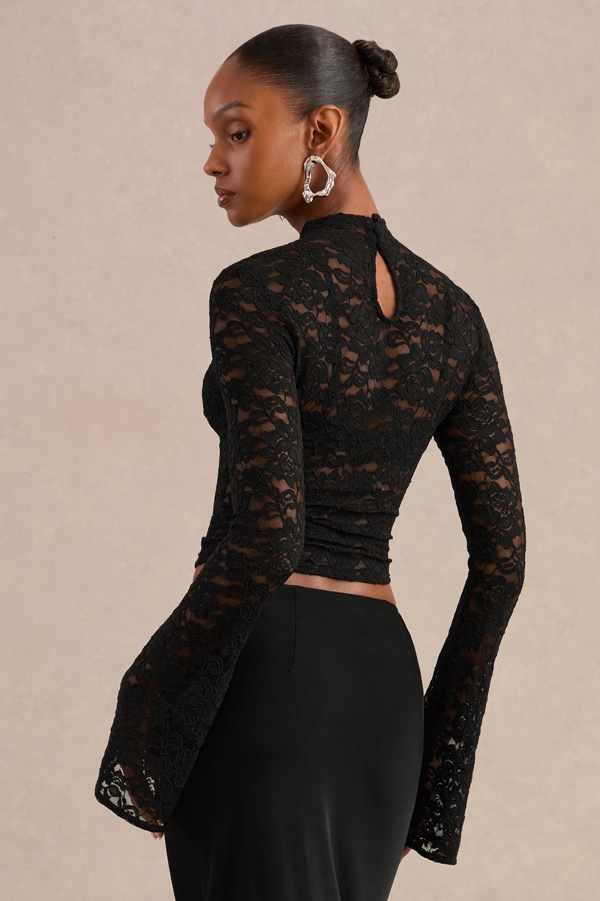 CL137986001 - Maline Black Lace High-Neck Top With Bell-Sleeves7.jpg