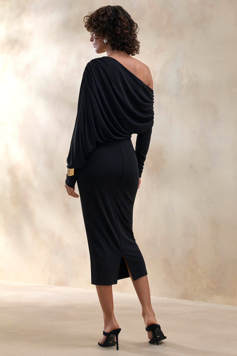 ECM_HR_CL138029001---Dalissa-_-Black-Asymmetric-Neck-Midi-Dress-With-Draped-Detailing-3.jpg