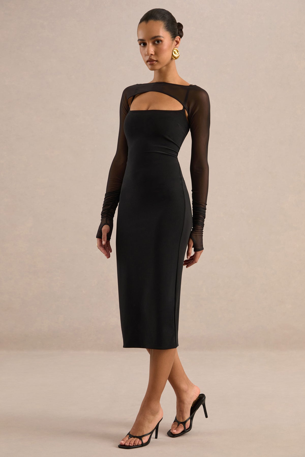 ECM_HR_CL138054001 - Calova Black Wide-Neck Midi Dress With Long-Sleeves1.jpg