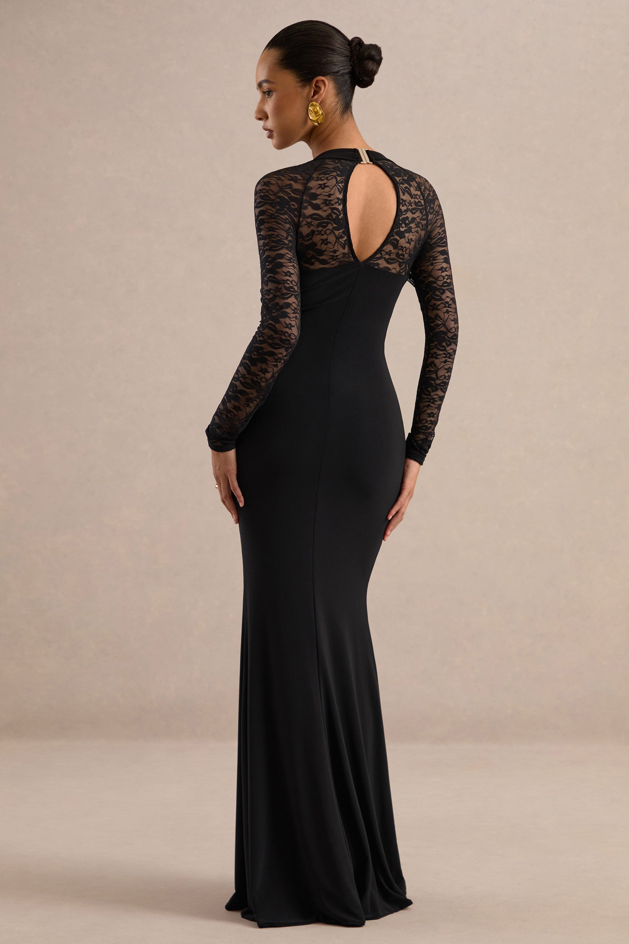 ECM_HR_CL138056001 - Anessa  Black Square-Neck Maxi Dress With Lace Long-Sleeves4.jpg