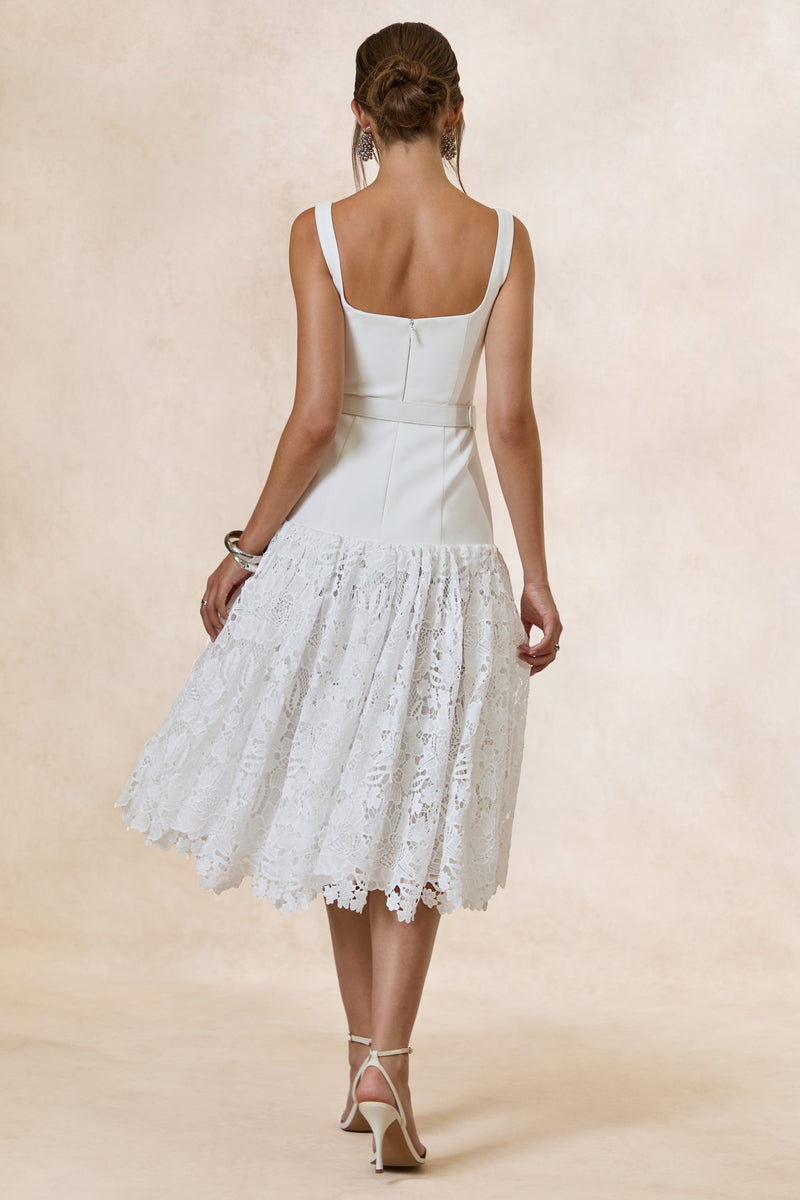 CL138094110 - Norrie _ White Square-Neck Midi Dress With Voluminous Lace Skirt5.jpg