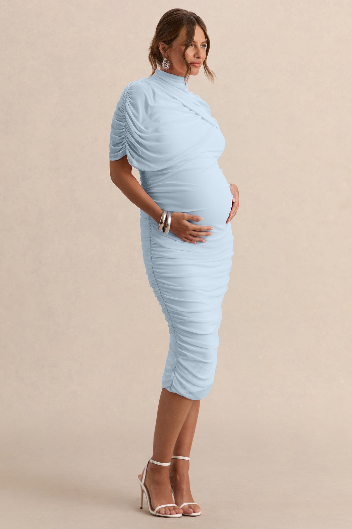 ECM_HR_CL138113013 - Aderyn _ Light Blue High-Neck Maternity Midi Dress With Sheer Cape Sleeves 5.jpg