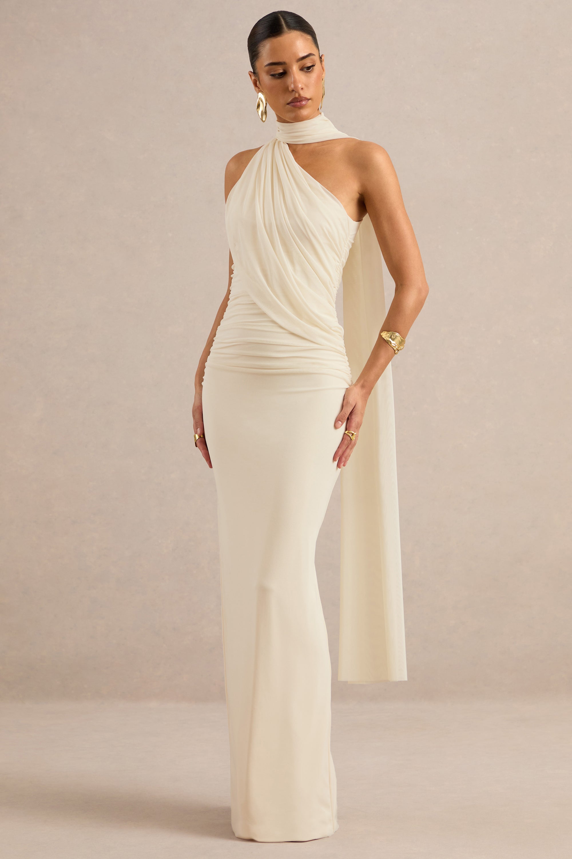 ECM_HR_CL138121111 - Gelsey _ Cream Asymmetric-Neck Maxi Dress With Scarf Detail1.jpg