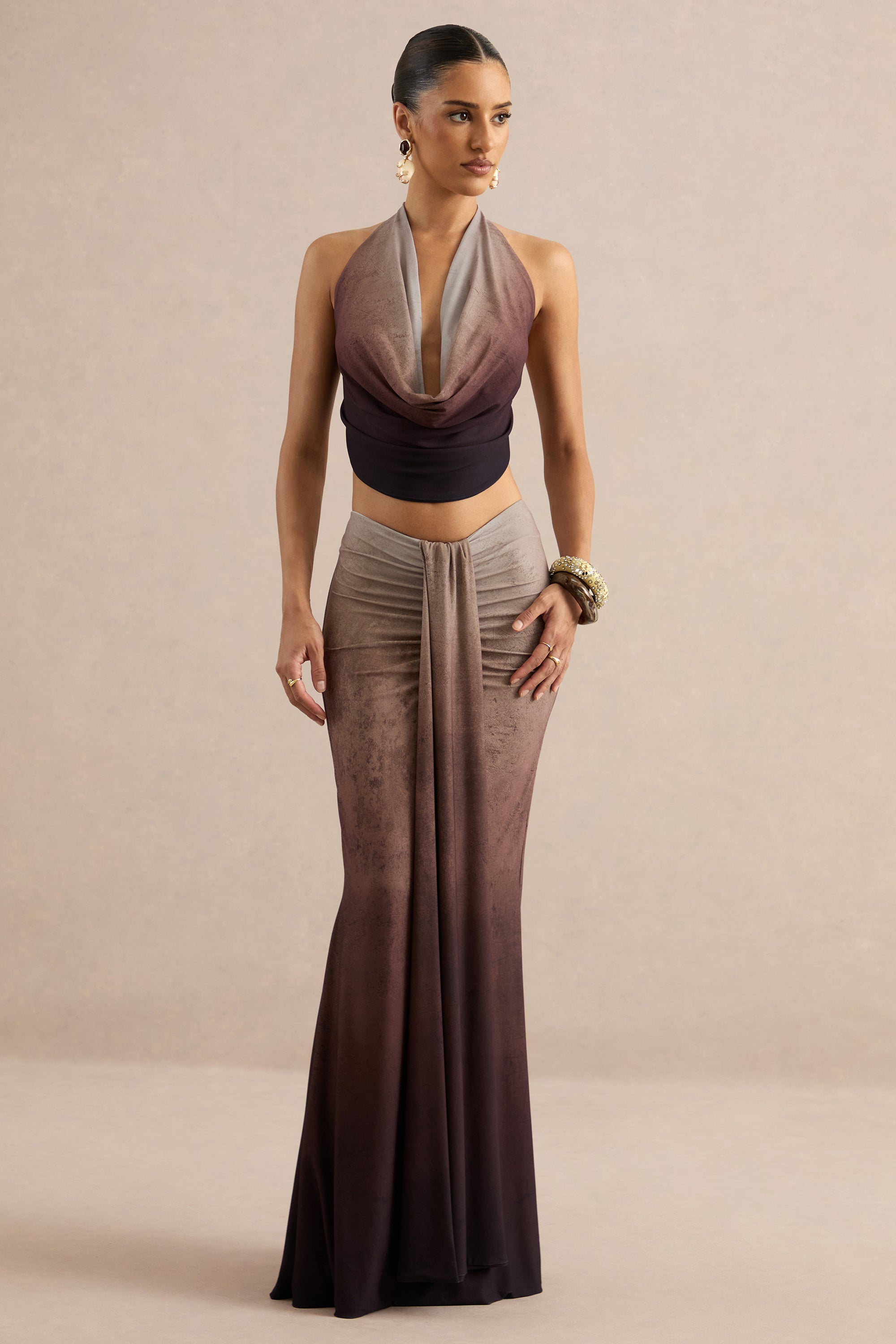 ECM_HR_Izel Brown Ombre Maxi Skirt With Gathered Detailing CL138125021 CL138124021 co ord  5.jpg