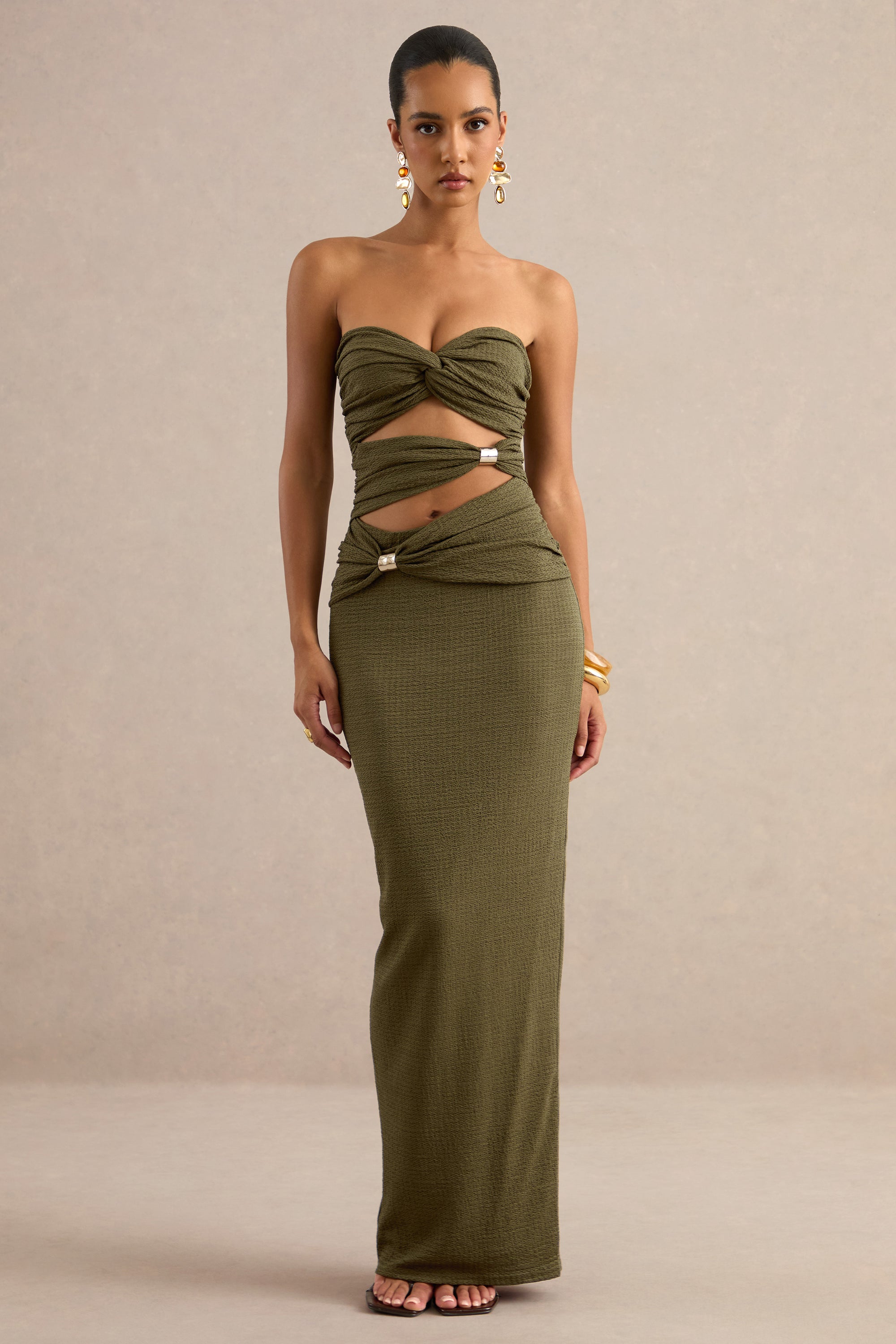 ECM_HR_CL138126031 - Leontine _ Olive Bandeau-Neck Maxi Dress With Body Cut-Outs 1.jpg