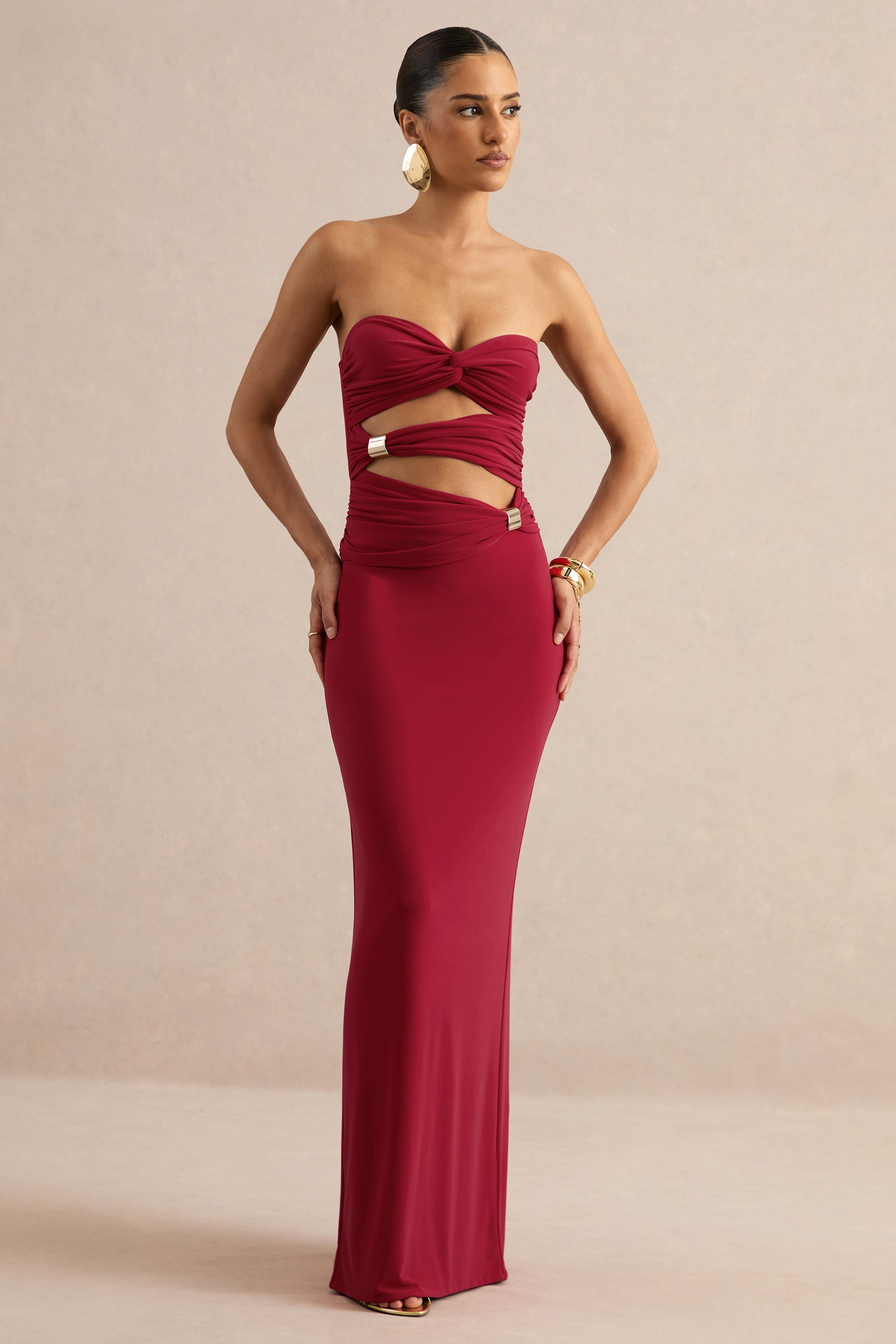 ECM_HR_Mireia Red Bandeau-Neck Maxi Dress With Body Cut-Out And Gold Details CL138127100 19.jpg