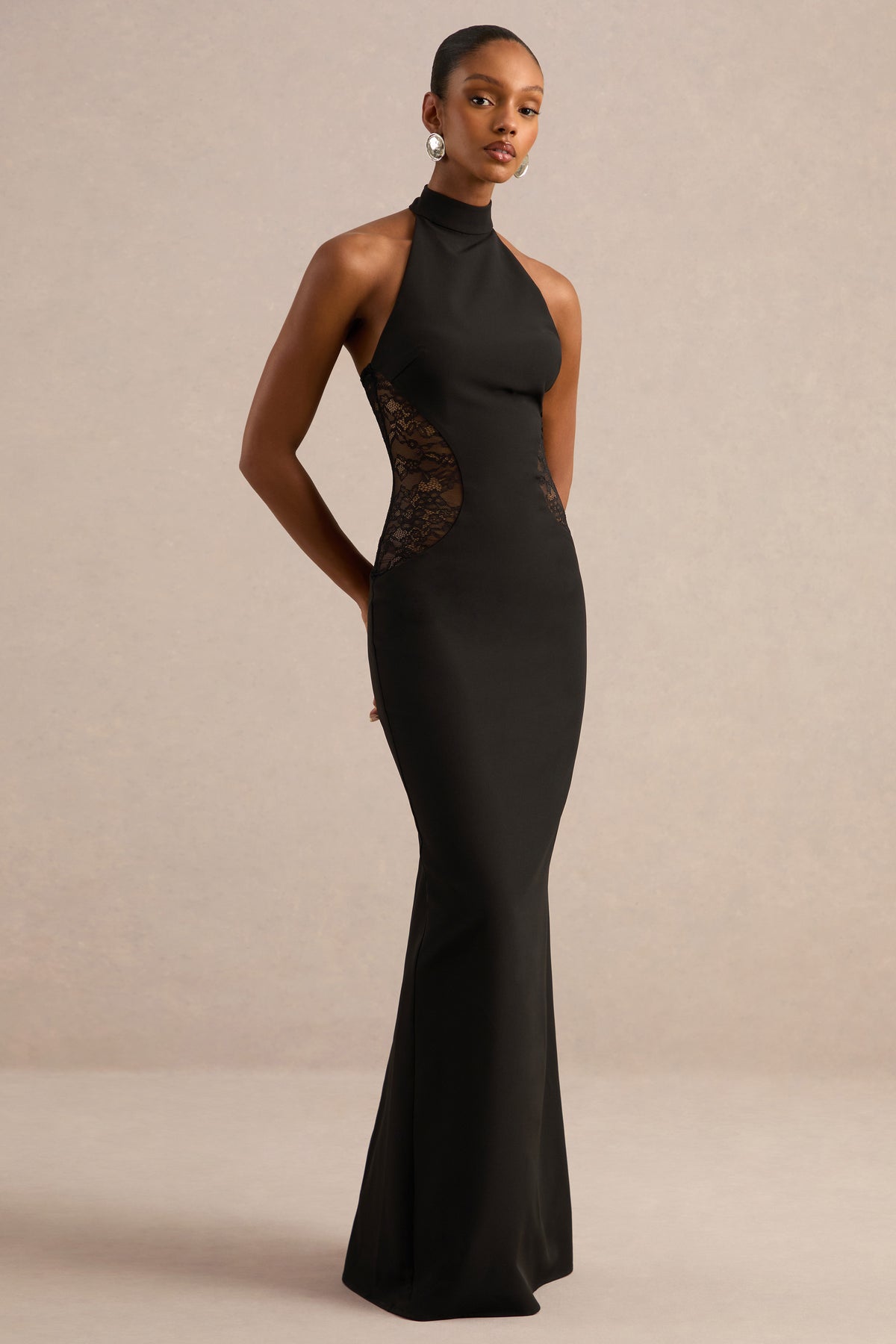 ECM_HR_CL138159001 - Laira _ Black Halter-Neck Maxi Dress With Lace Panel0.jpg