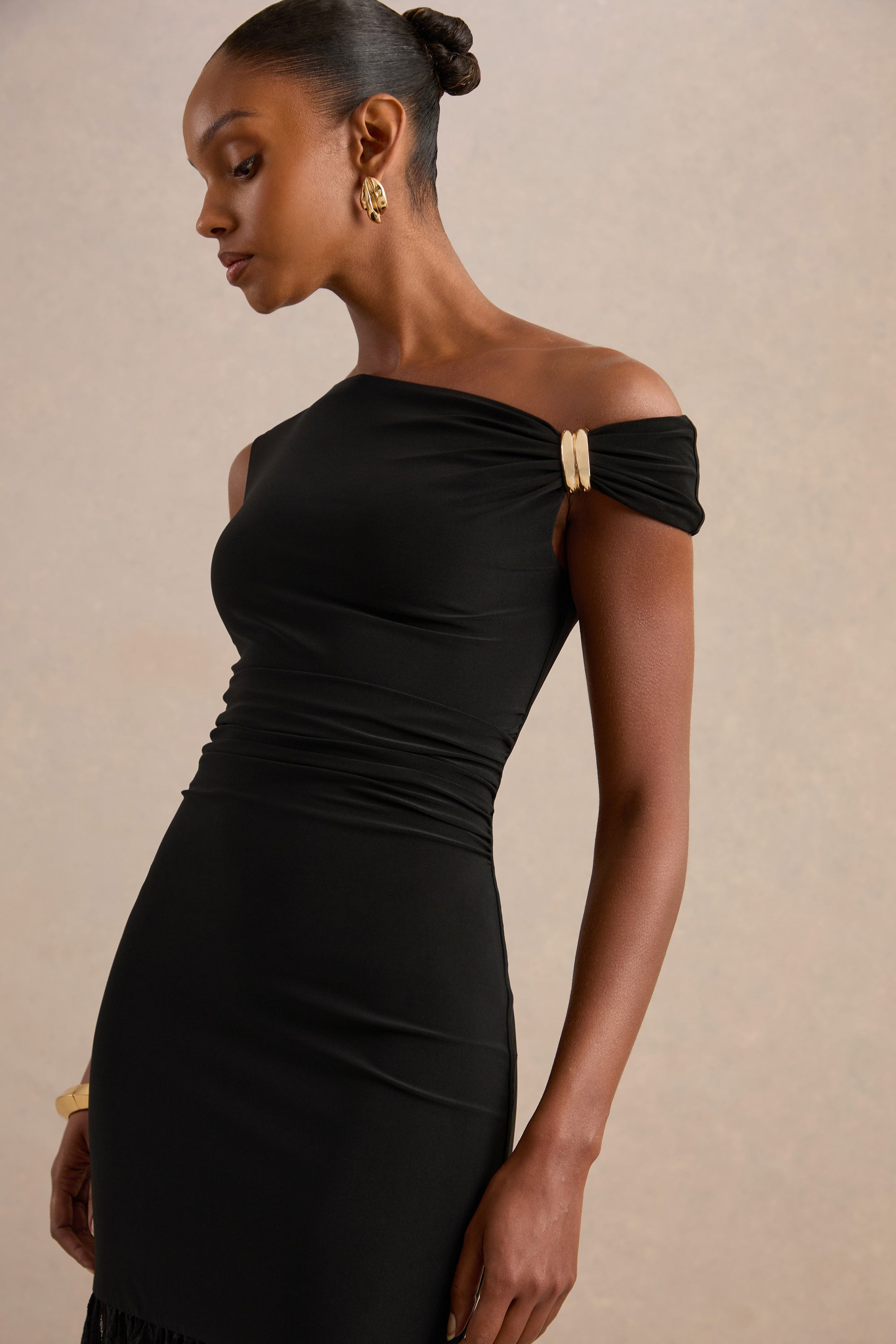 ECM_HR_CL138160001 - Iolana Black Asymmetric-Neck Maxi Dress With Lace Skirt And Gold Detail4.jpg