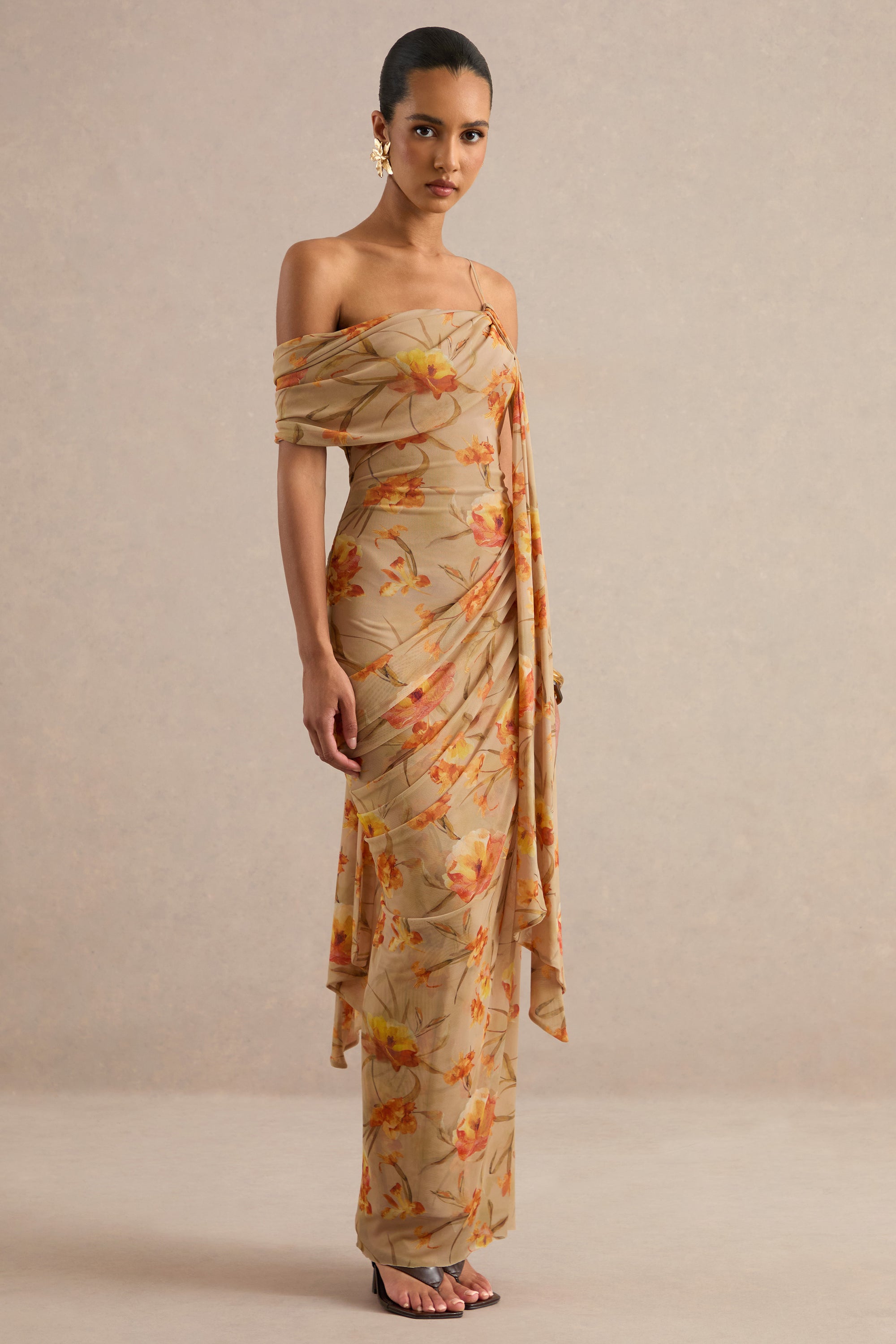 ECM_HR_CL138213070 - Afton _ Orange Floral Mesh Asymmetric-Neck Maxi Dress With Sash Detail 1.jpg