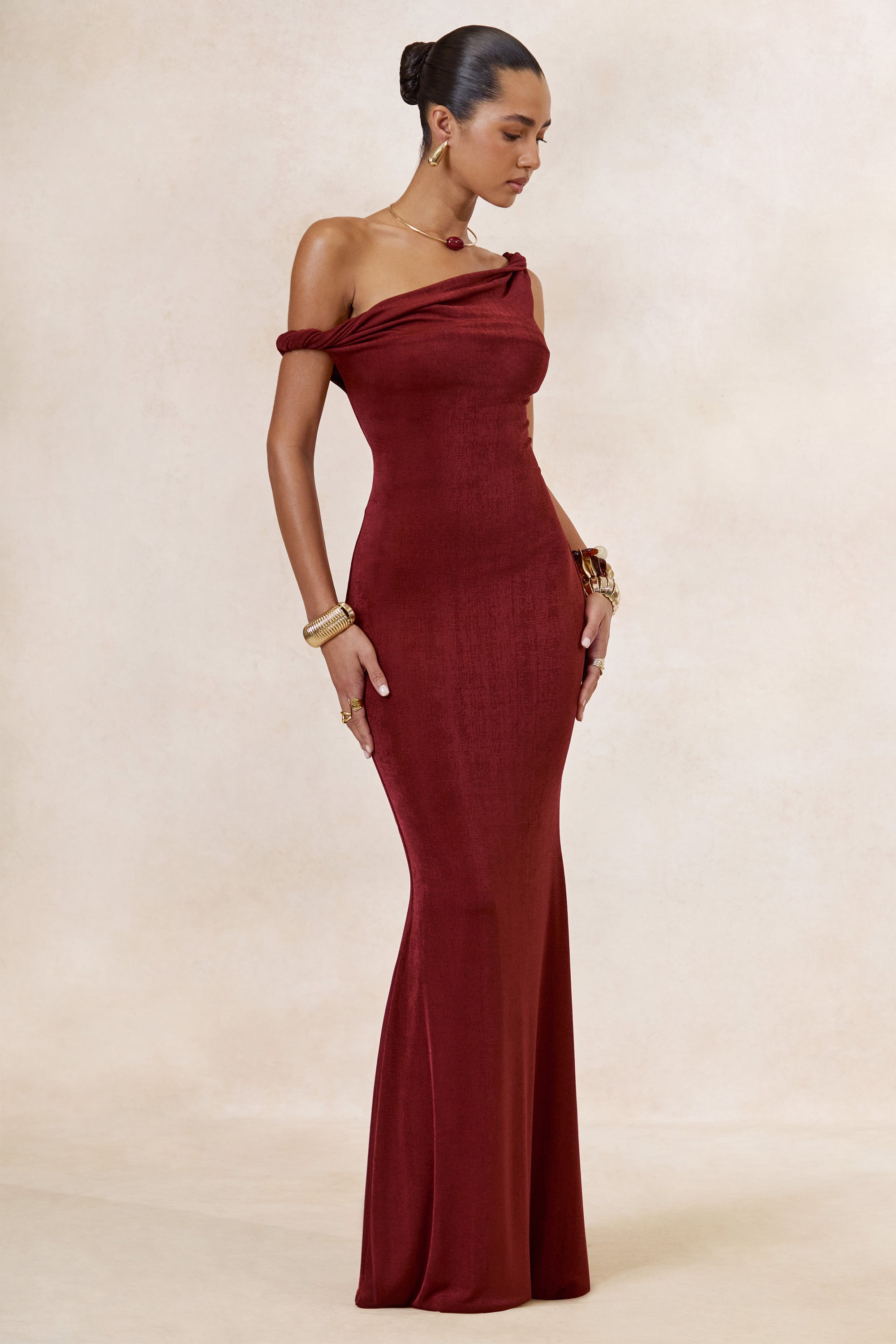 CL138251071 - Aminta _ Rust Twisted Asymmetric-Neck Maxi Dress2.jpg