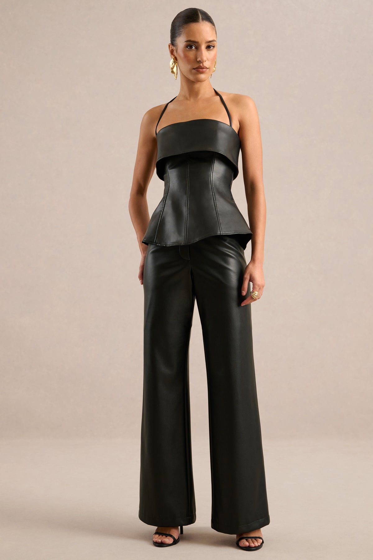 CL138271001 - Gaelina - Black Straight-Leg Trousers1.jpg
