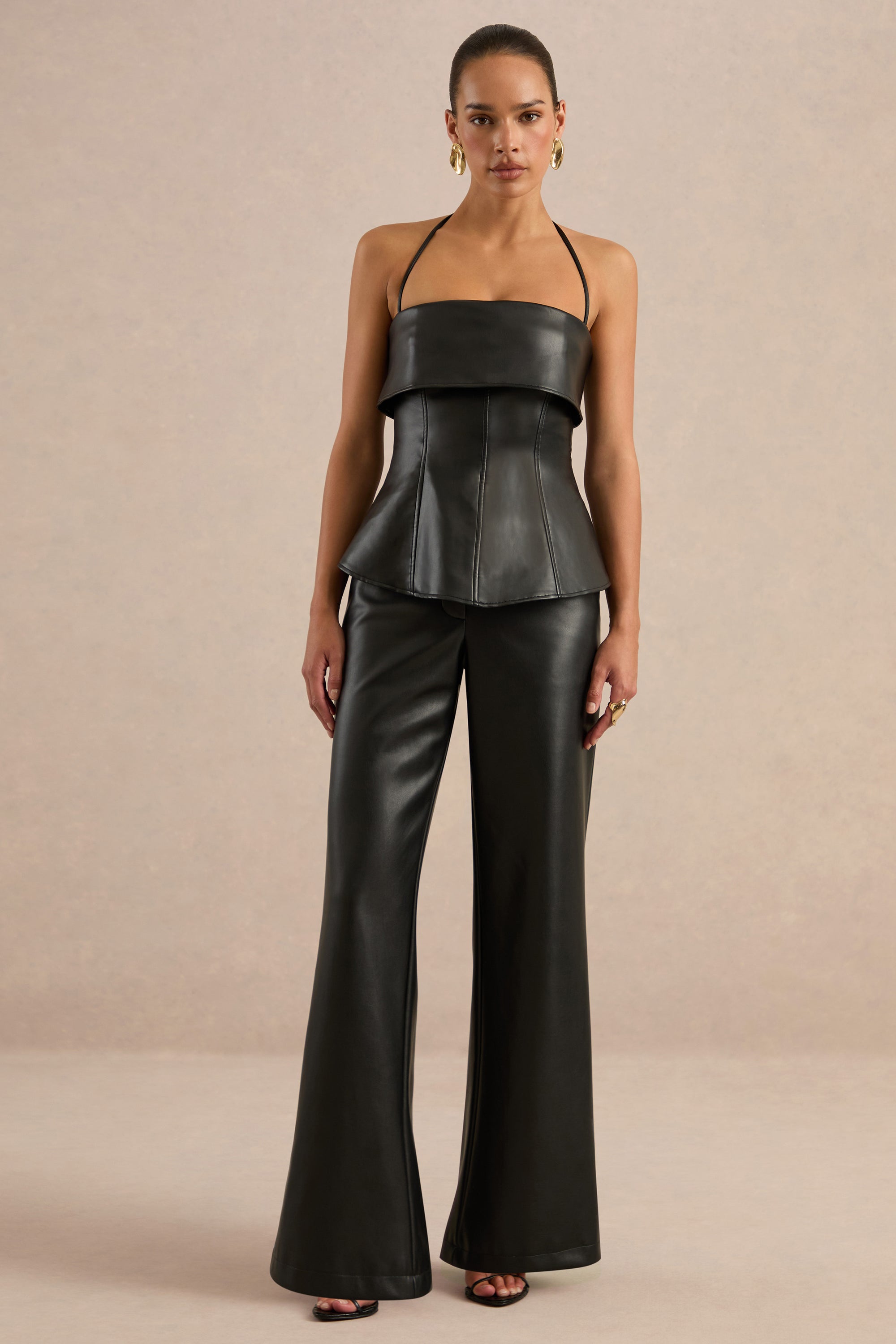 CL138271001 - Gaelina Black Straight-Leg Trousers1.jpg