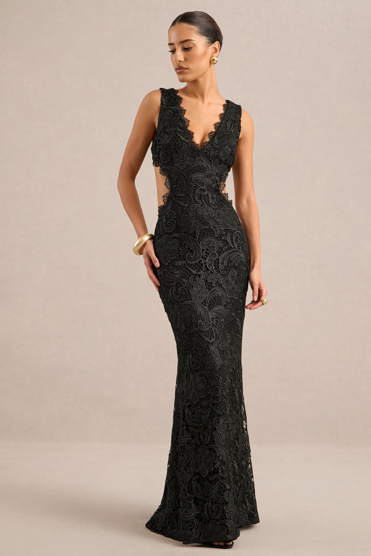 ECM_HR_CL138383001 - Mayelle _ Black Lace Plunge Maxi Dress With Body Cut Out2.jpg