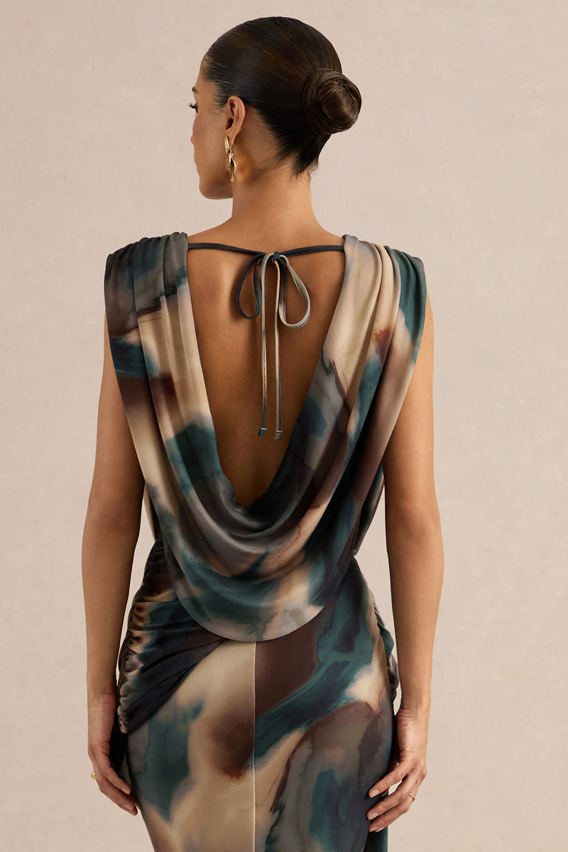 ECM_HR_Lilias Black And Blue Ombre Print Extreme Plunge-Neck Top CL138400132 cl138401132 co ord  146 2.jpg