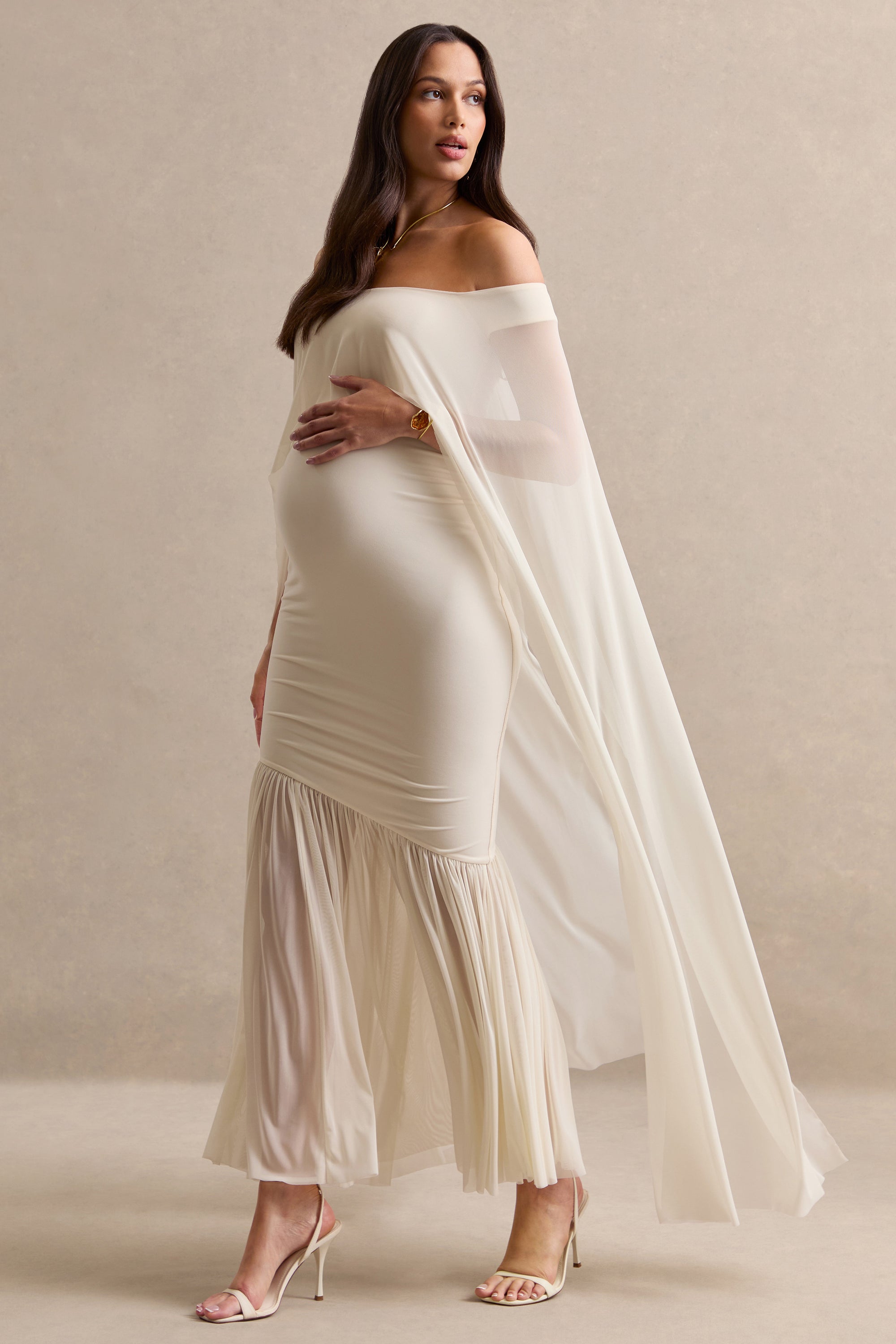 ECM_HR_CL138466111 - Bluma Cream Bardot-Neck Maternity Maxi Dress With Sheer Skirt And Cape Detail6.jpg
